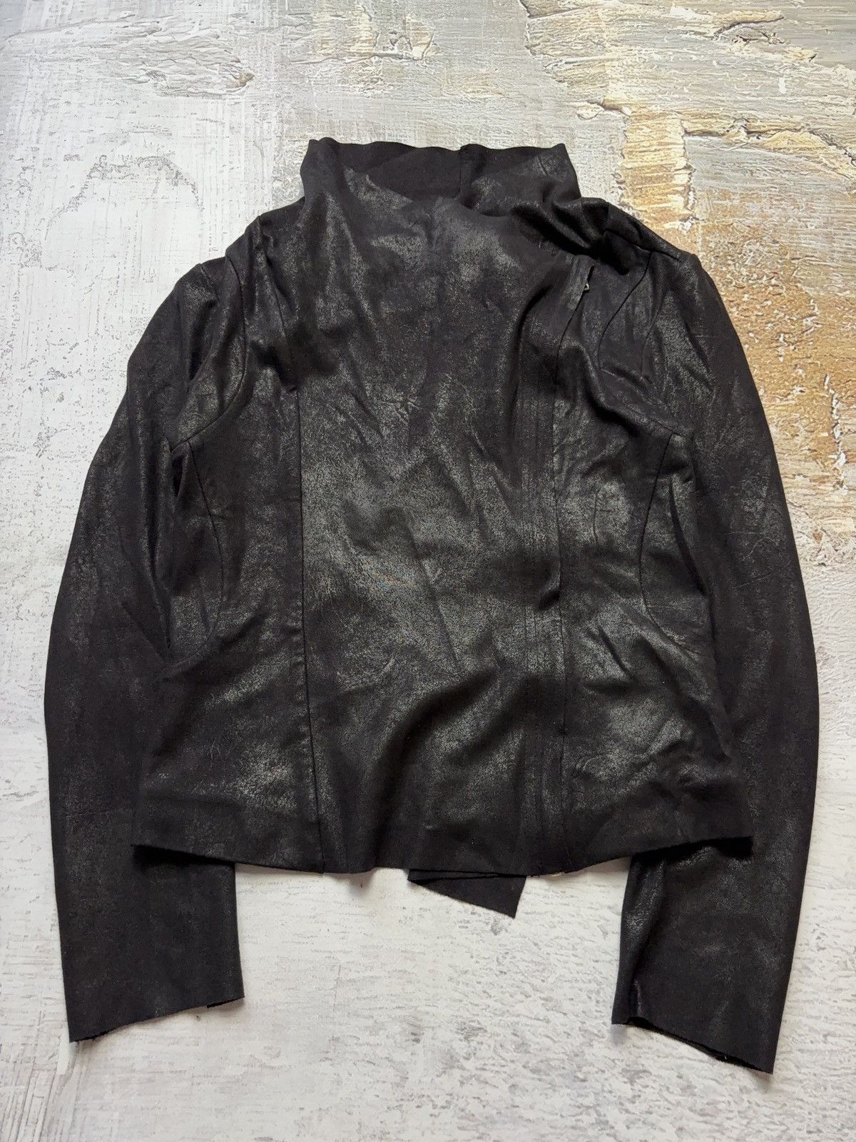 Zara Spraying asymmetric zip up archive jacket Size M / US 6-8 / IT 42-44 - 2 Thumbnail