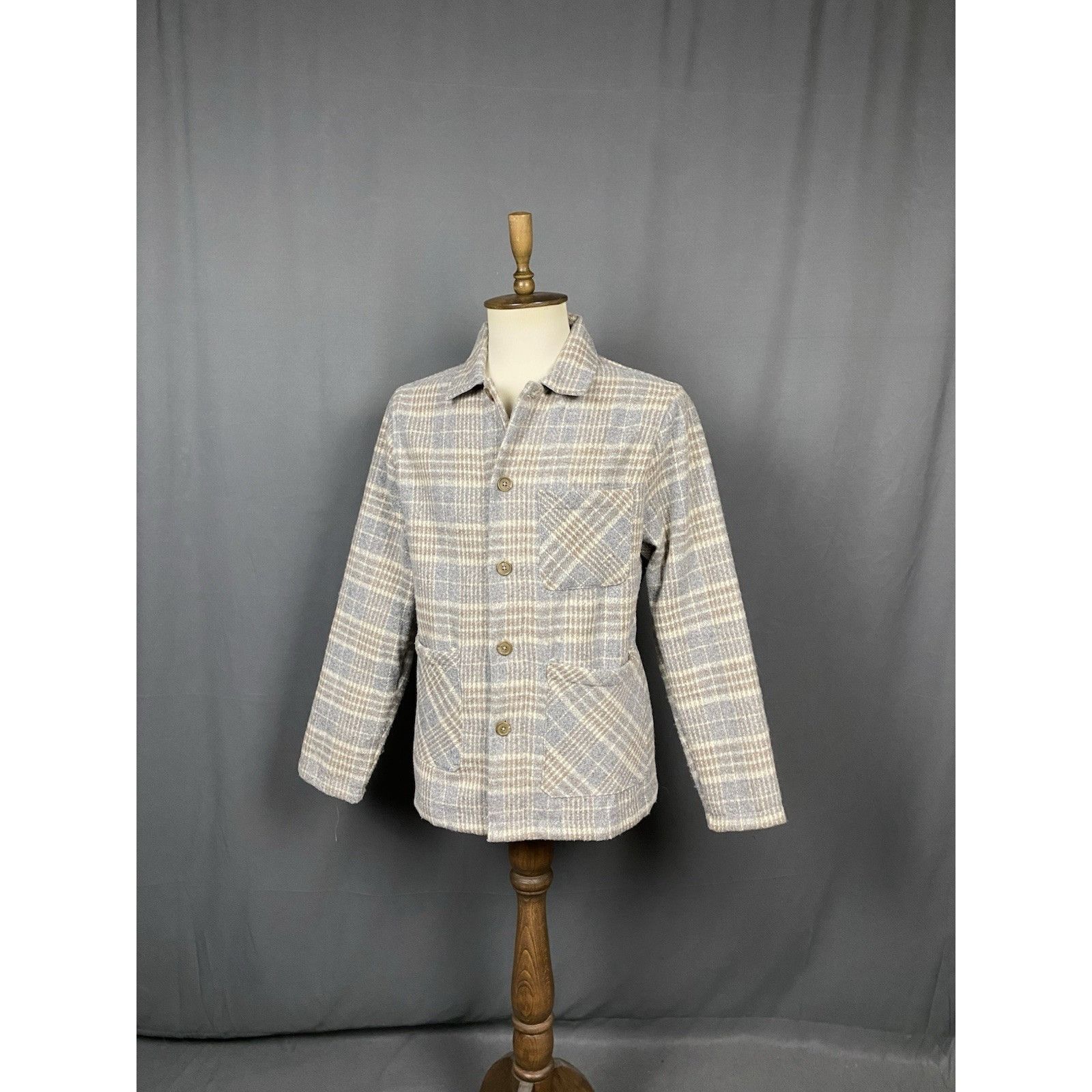 Folk MINT! Folk Men's Gray Beige Multipocket Workwear Jacket Size Size US L / EU 52-54 / 3 - 4 Thumbnail