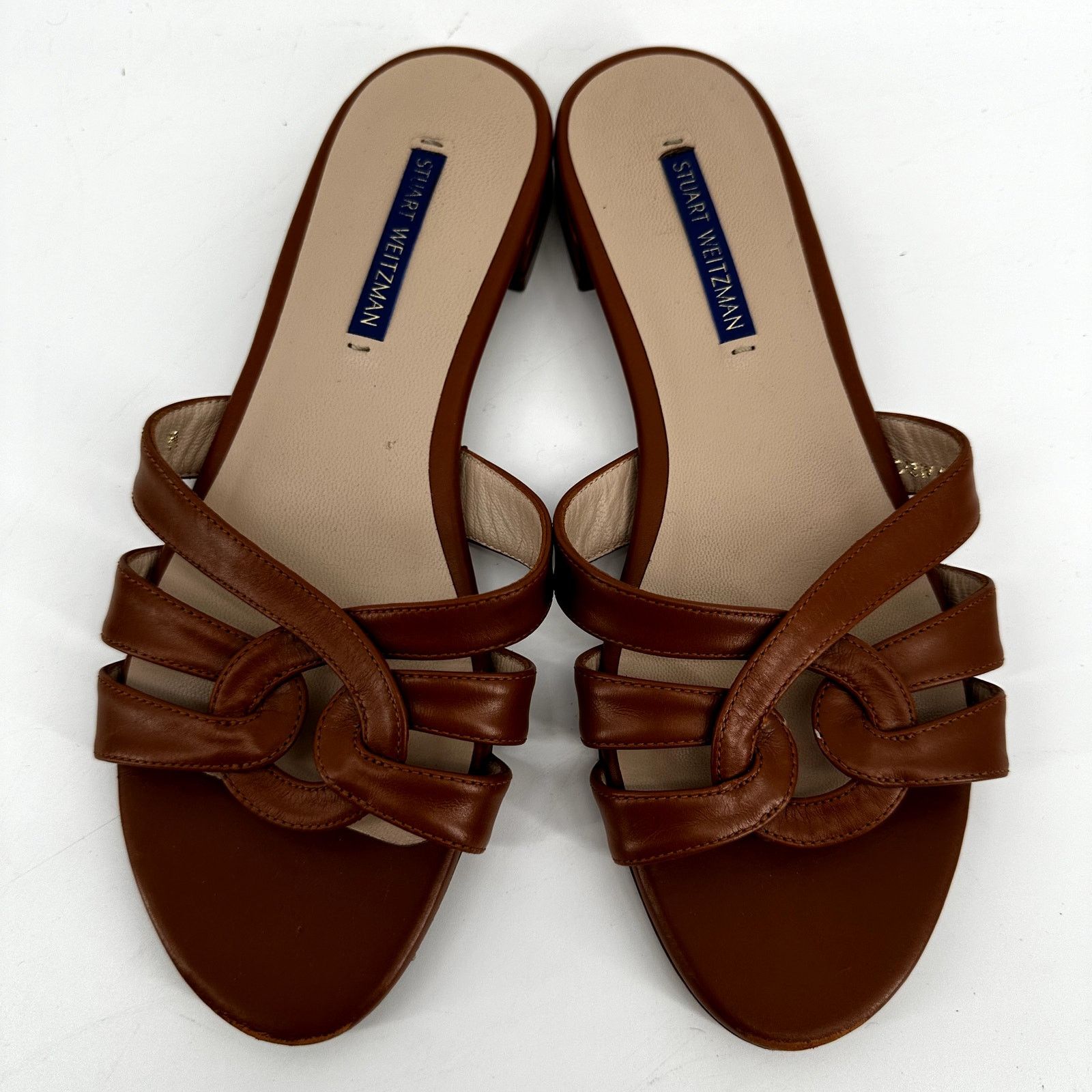 Stuart Weitzman Stuart Weitzman Cami Leather Sandals Vamp Straps Brown 7.5 Size US 7.5 / IT 37.5 - 3 Thumbnail