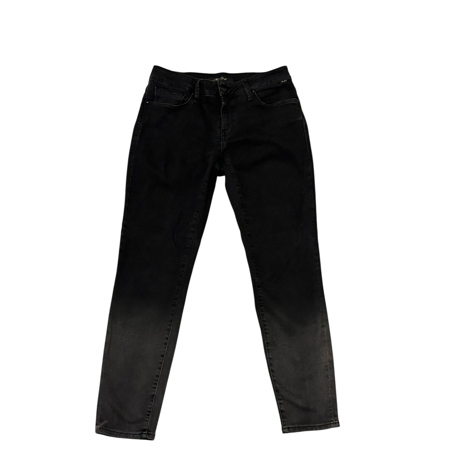 AG Adriano Goldschmied Mavi Gold Adrianna Ankle Black Mid Rise Super Skinny Jeans Size 28" / US 6 / IT 42 - 3 Thumbnail