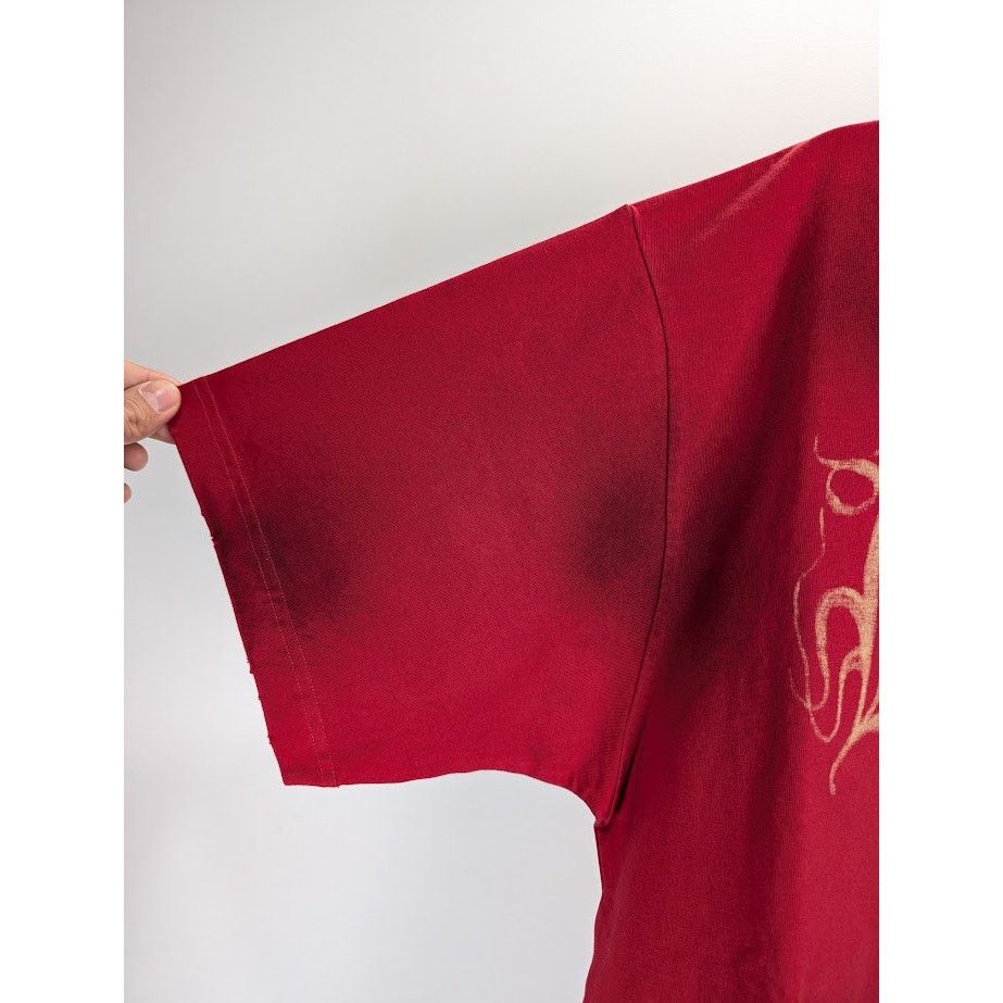 Balenciaga o1rshd1 Heavy Metal T-Shirt in Red Size US M / EU 48-50 / 2 - 8 Thumbnail