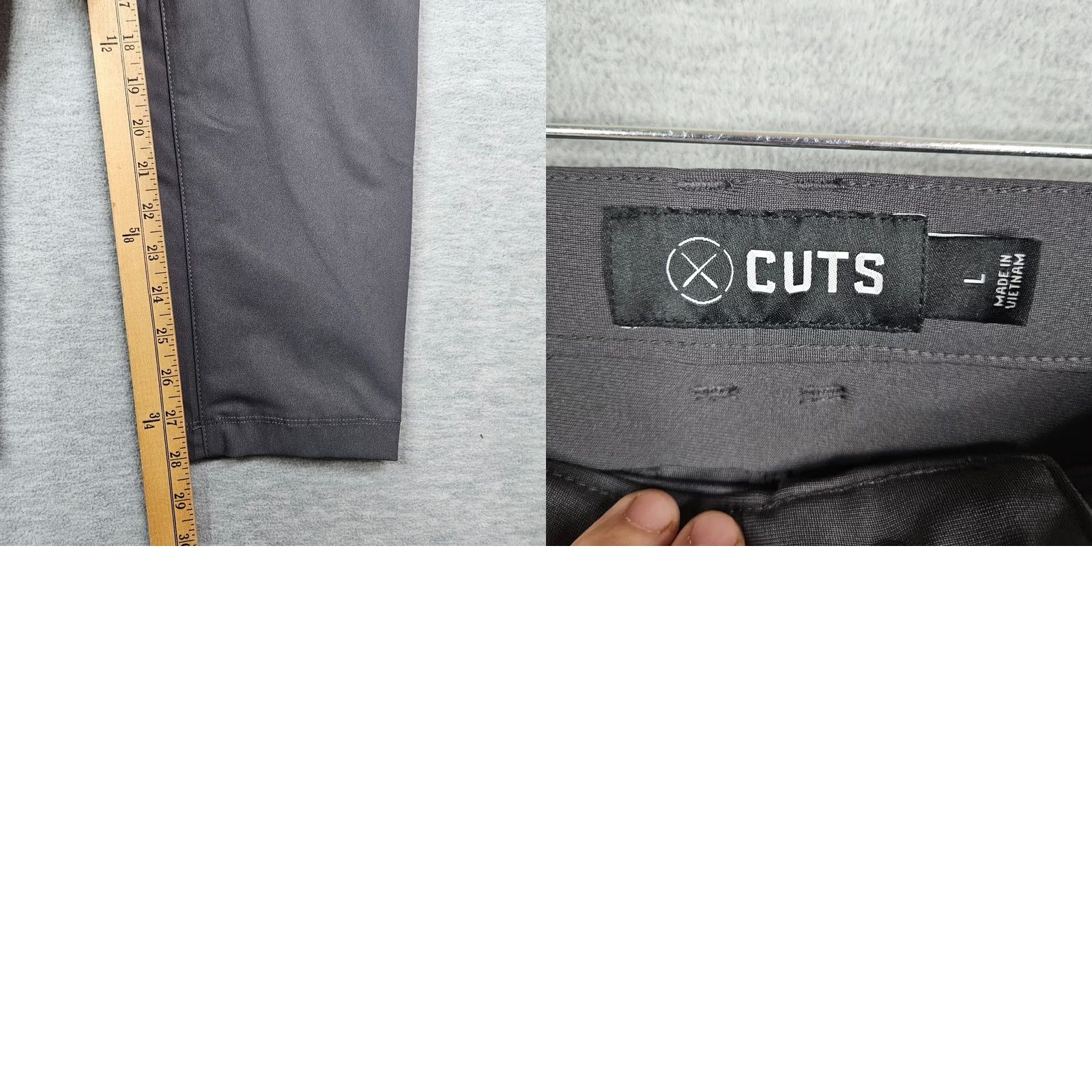 Vintage Cuts Men's Dark Grey Outdoor Hiking Jogger Chino Slacks Pocket Pant Size L Size US 33 - 8 Thumbnail