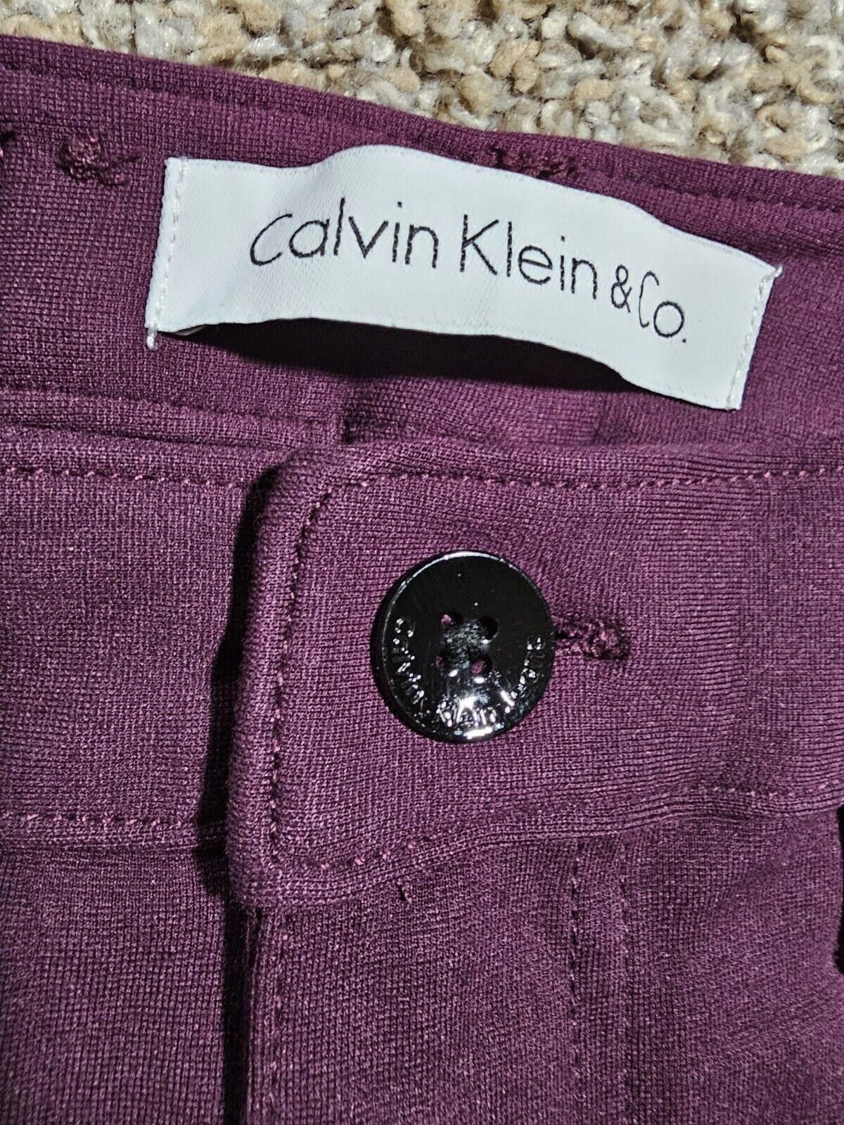 Calvin Klein Calvin Klein Career Women's Ankle Taper Pants Purple Size 4 Size 27" / US 4 / IT 40 - 3 Thumbnail