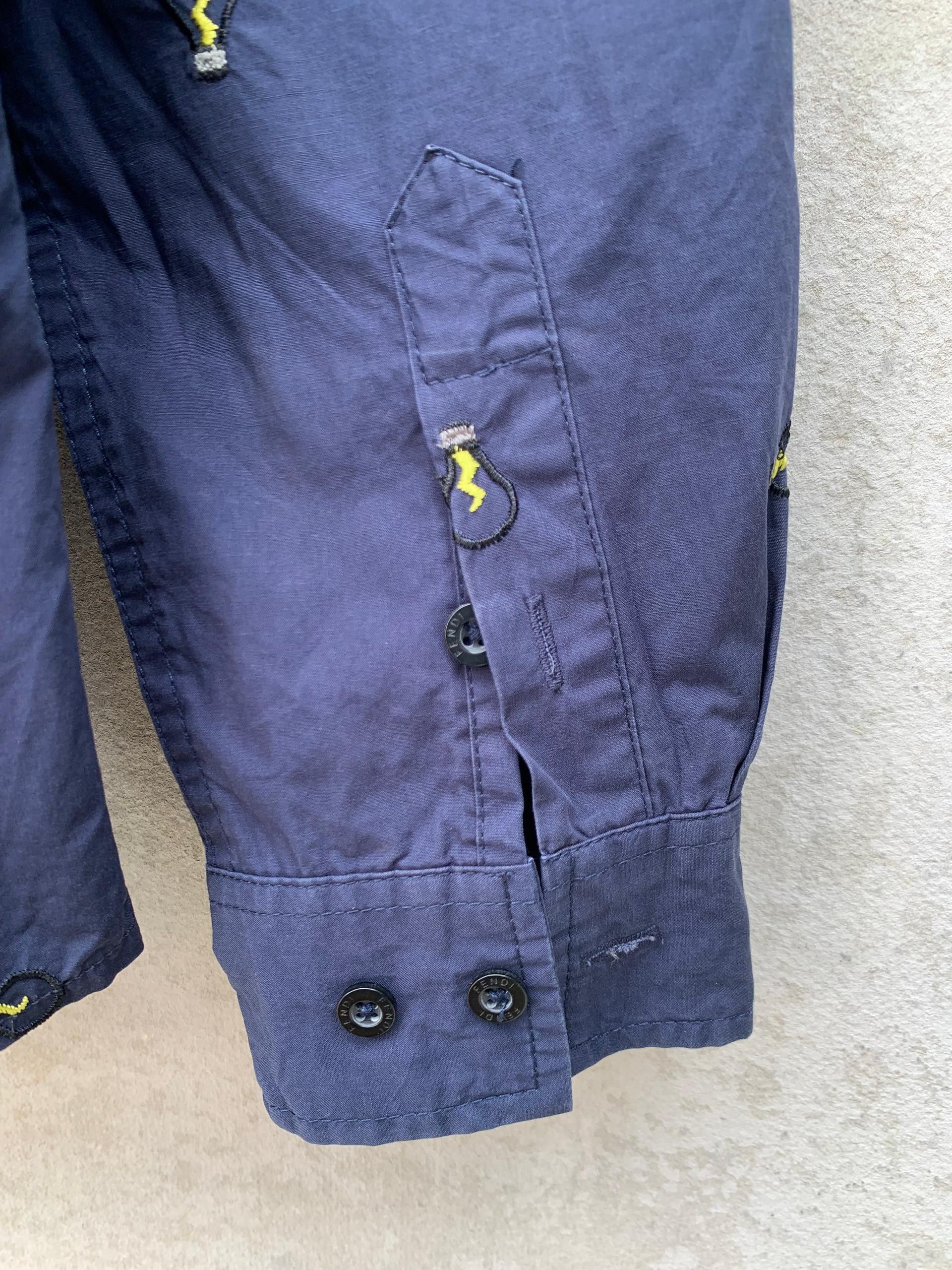 Fendi Fendi Blue Button Shirt Size US L / EU 52-54 / 3 - 9 Thumbnail