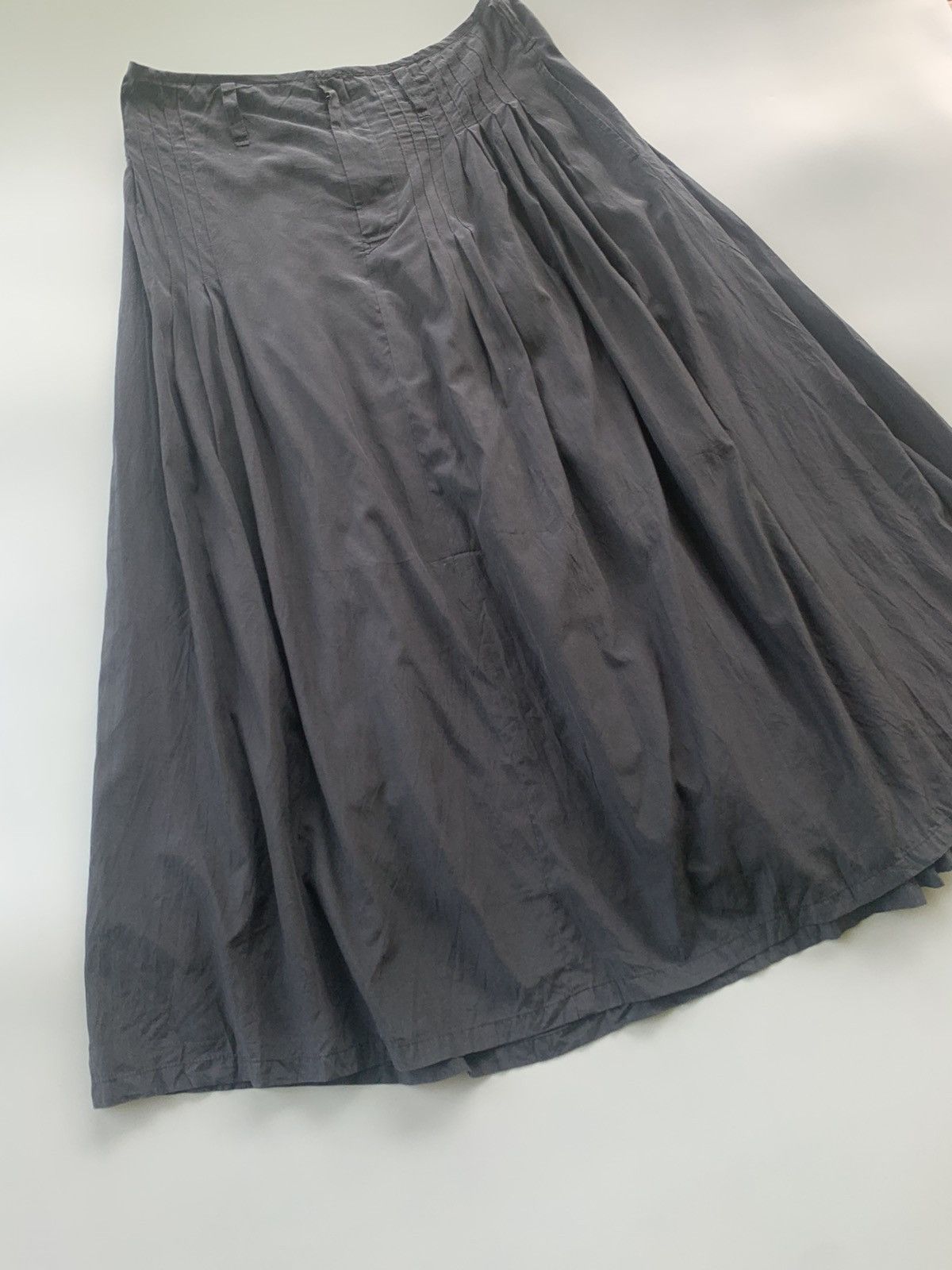 Yohji Yamamoto Y’s YOHJI YAMAMOTO SILK&COTTON CHARCOAL SKIRT Size 30" / US 8 / IT 44 - 4 Thumbnail