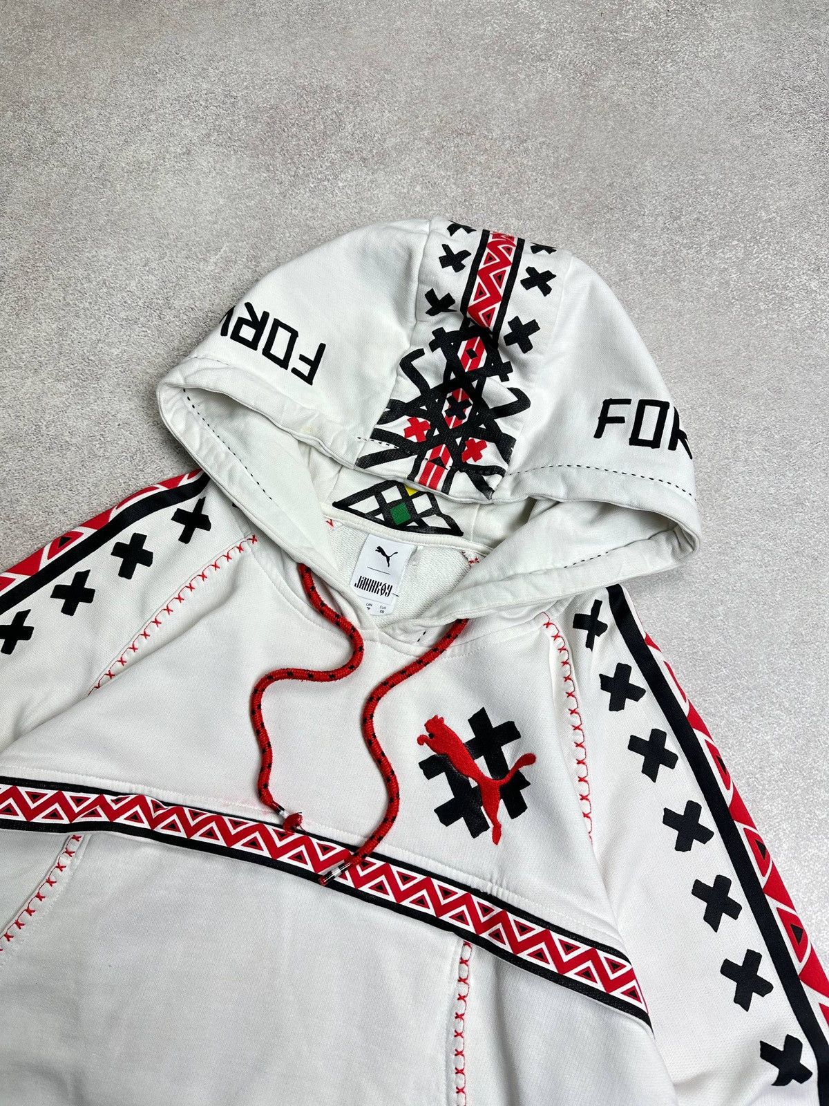 Puma Puma x Jahnkoy Y2K Grunge Hoodie Rare XS Size US XS / EU 42 / 0 - 5 Thumbnail