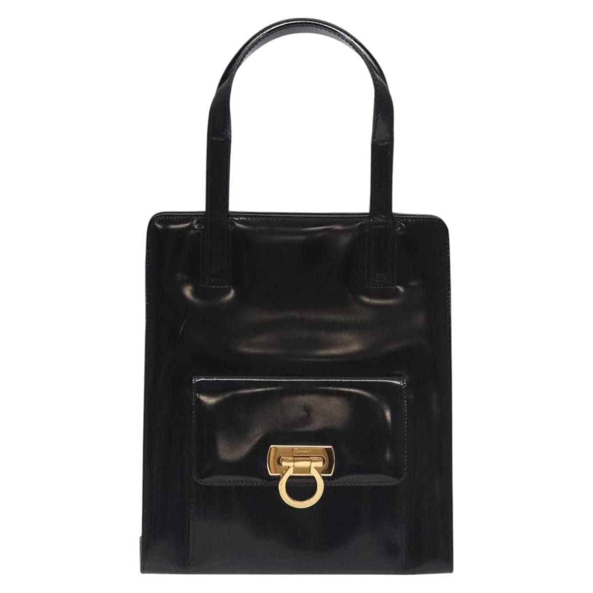Salvatore Ferragamo Gancini handbag Patent leather