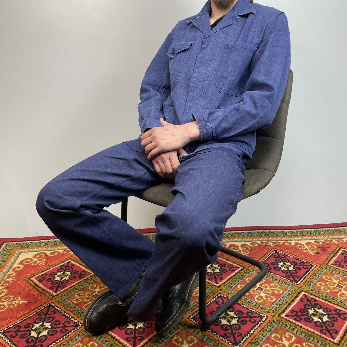 Le Laboureur Vintage 70’s French "Bleu de Travail" Chore Suit sz M Size US M / EU 48-50 / 2 - 1 Thumbnail