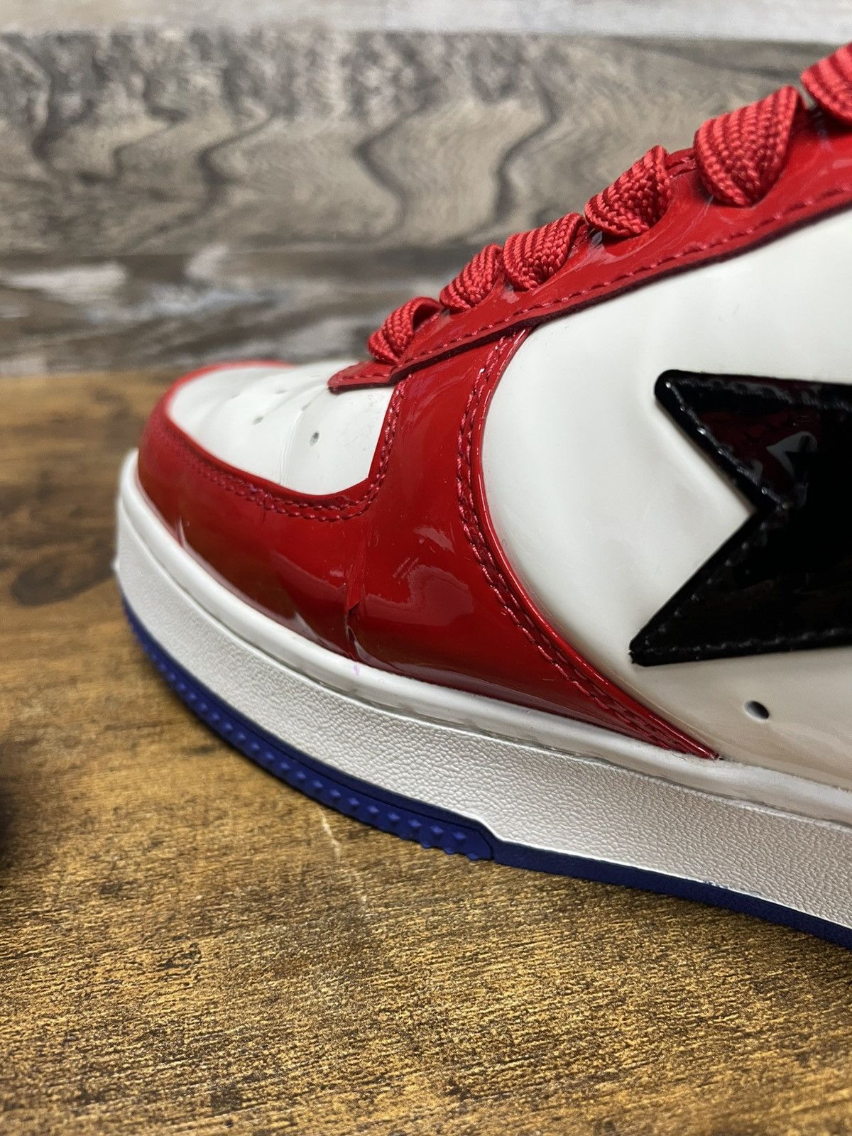 Bape 11-a bathing ape bapesta #1 red/white Size US 11 / EU 44 - 8 Thumbnail