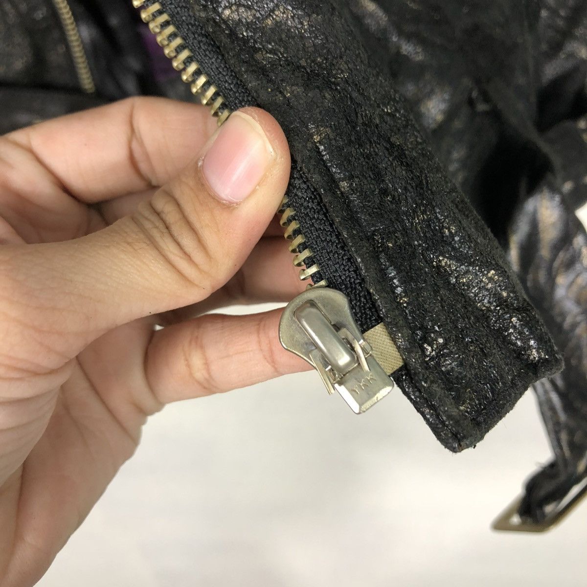 Japanese Brand 🔥VINTAGE BIKER LEATHER JACKET SWAGGER DOUBLE COLLAR Size US M / EU 48-50 / 2 - 18 Thumbnail