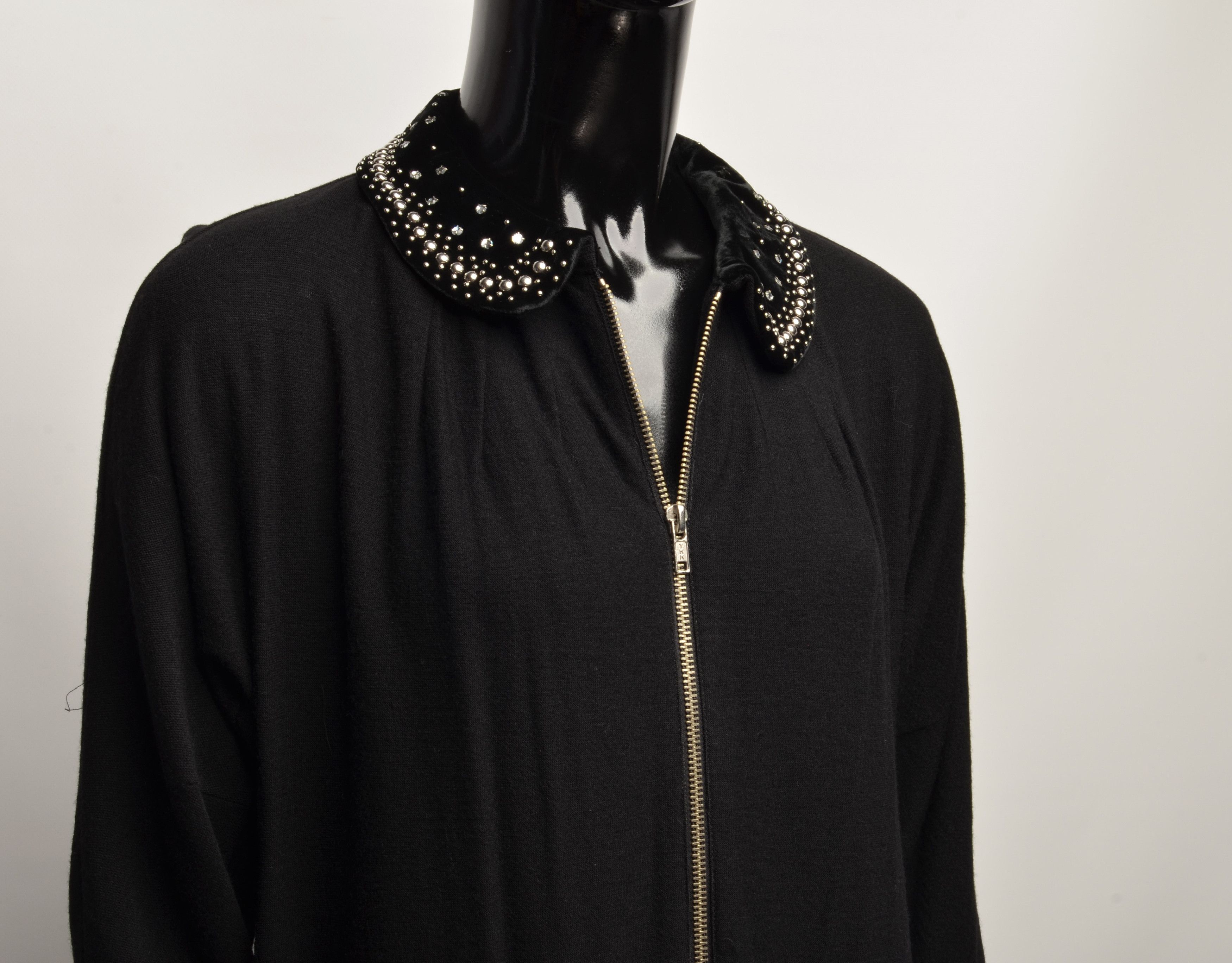 Sonia Rykiel Vintage Sonia Rykiel Wool Long Sleeve Collared Dress Size L / US 10 / IT 46 - 3 Thumbnail