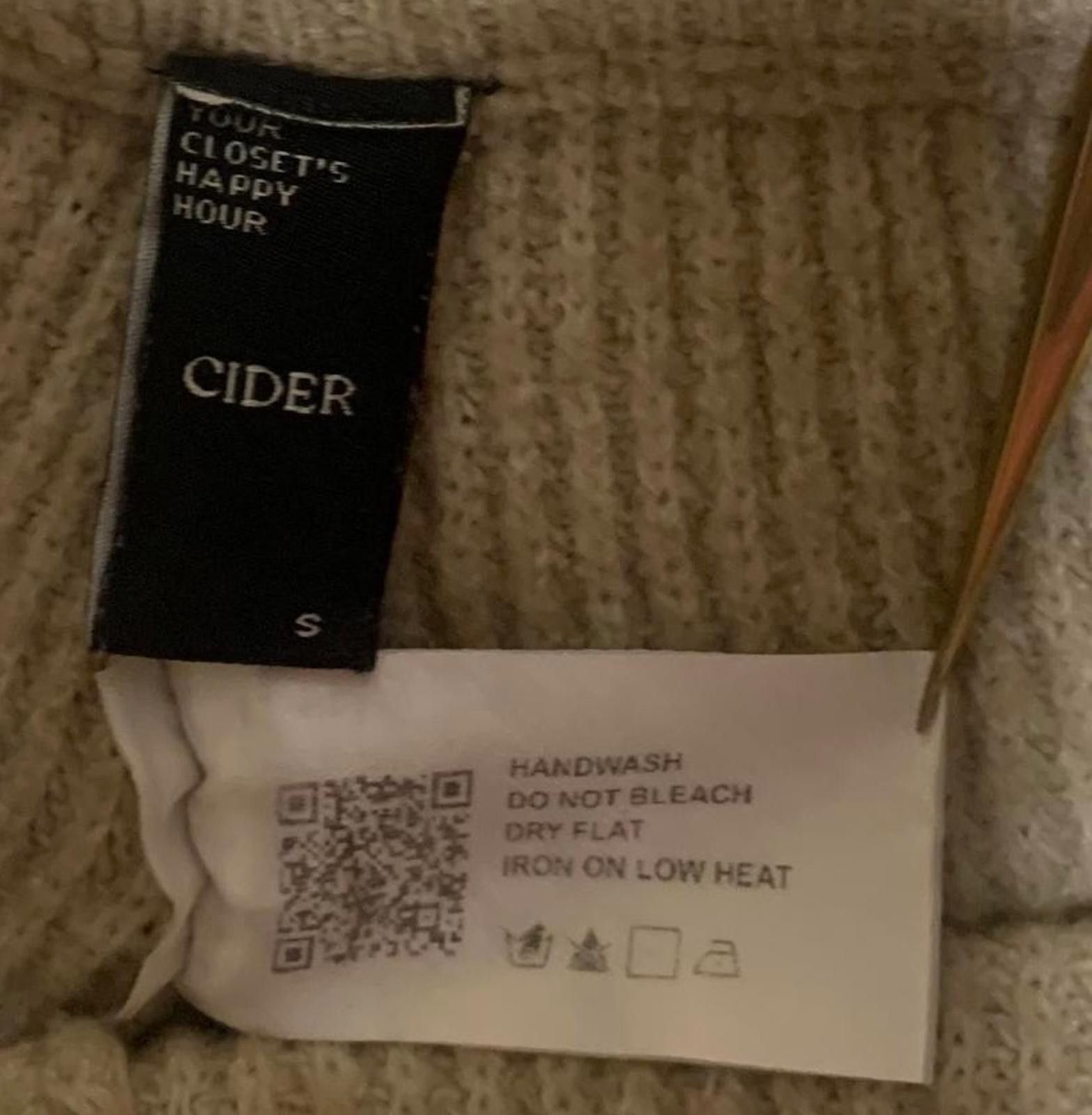 Cyderhouse Cider Women's Size Small Beige Knit Wide-Leg Wool Pants Size 28" / US 6 / IT 42 - 9 Thumbnail