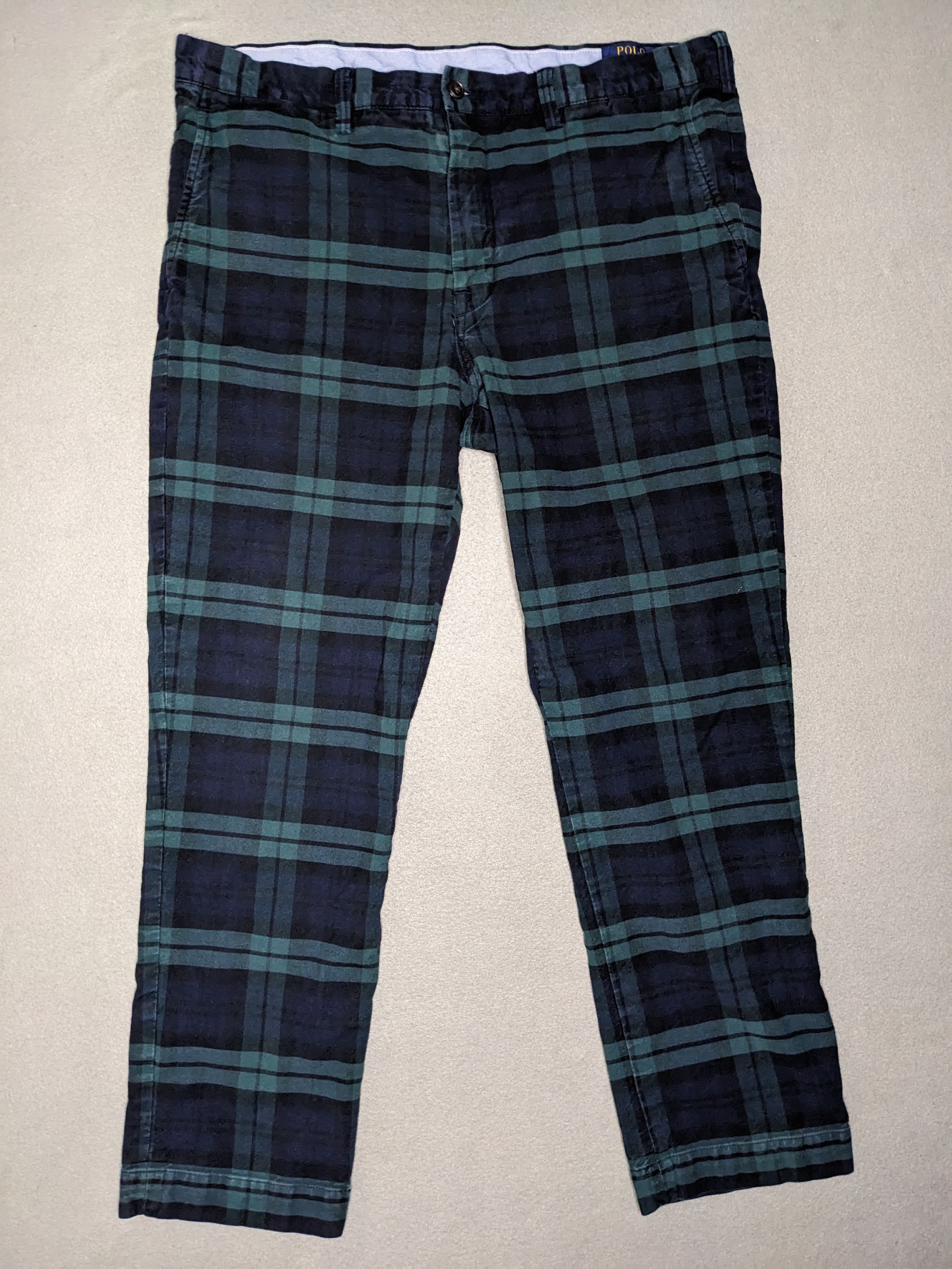 Polo Ralph Lauren Polo Ralph Lauren Tartan Plaid Chino Pants Twill Mens 36x29 Size US 36 / EU 52 - 1 Thumbnail