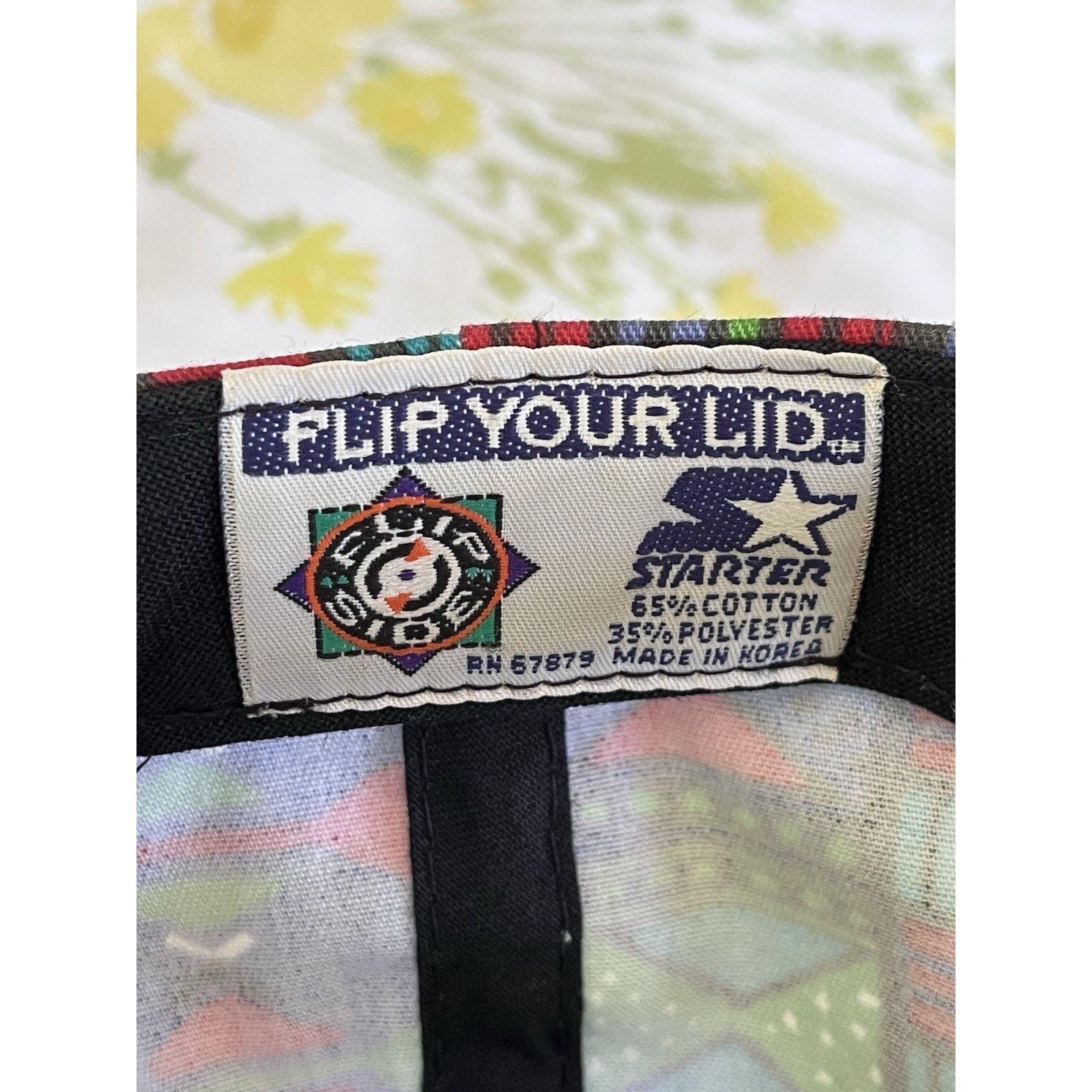 Starter 90s Starter Hat SnapBack FlipSide Flip Your Lid Pattern Hat Size ONE SIZE - 8 Thumbnail