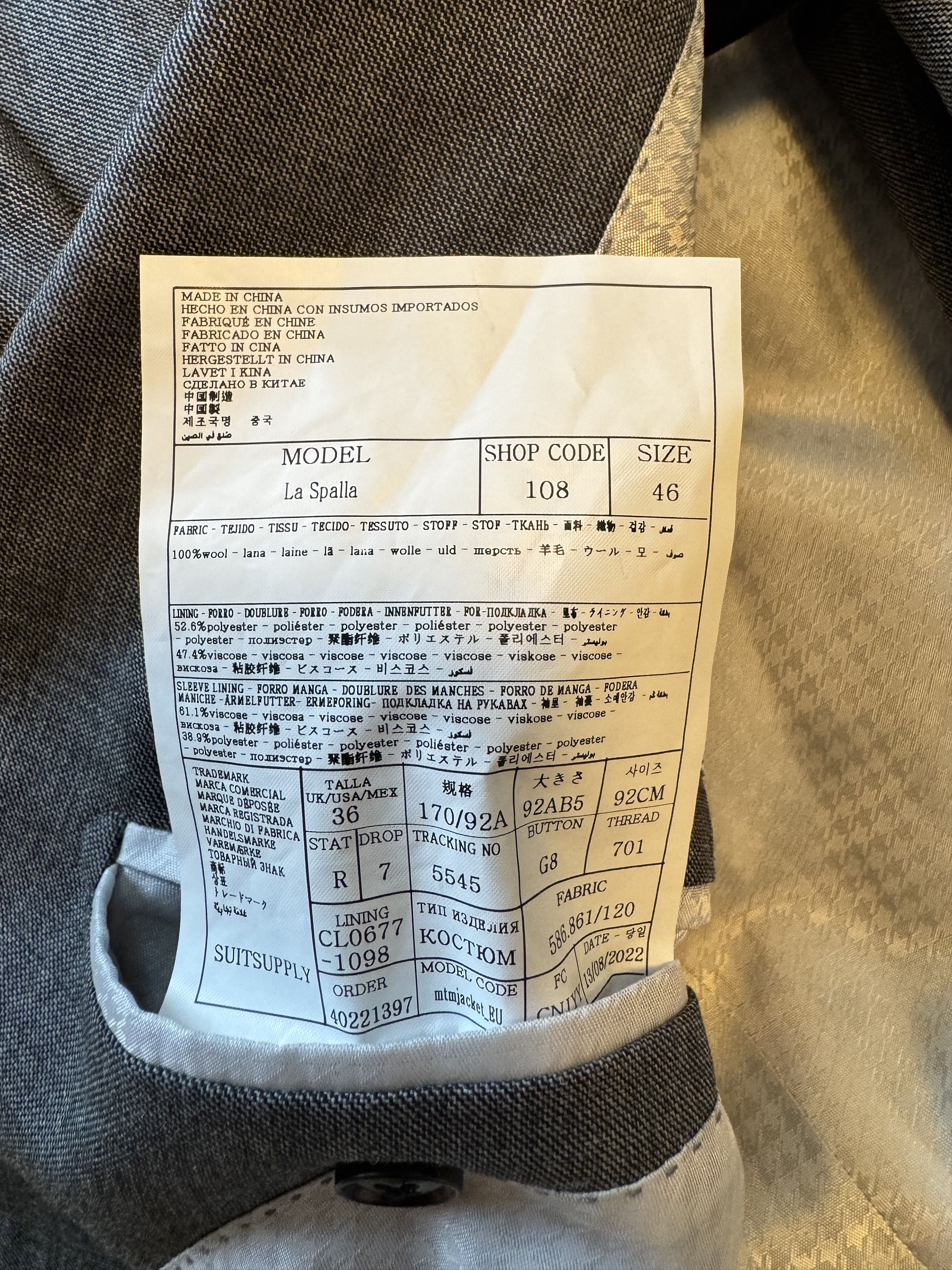 Suitsupply Suitsupply • Dark Gray Wool Suit NWT (MTM) Size 36R - 3 Thumbnail