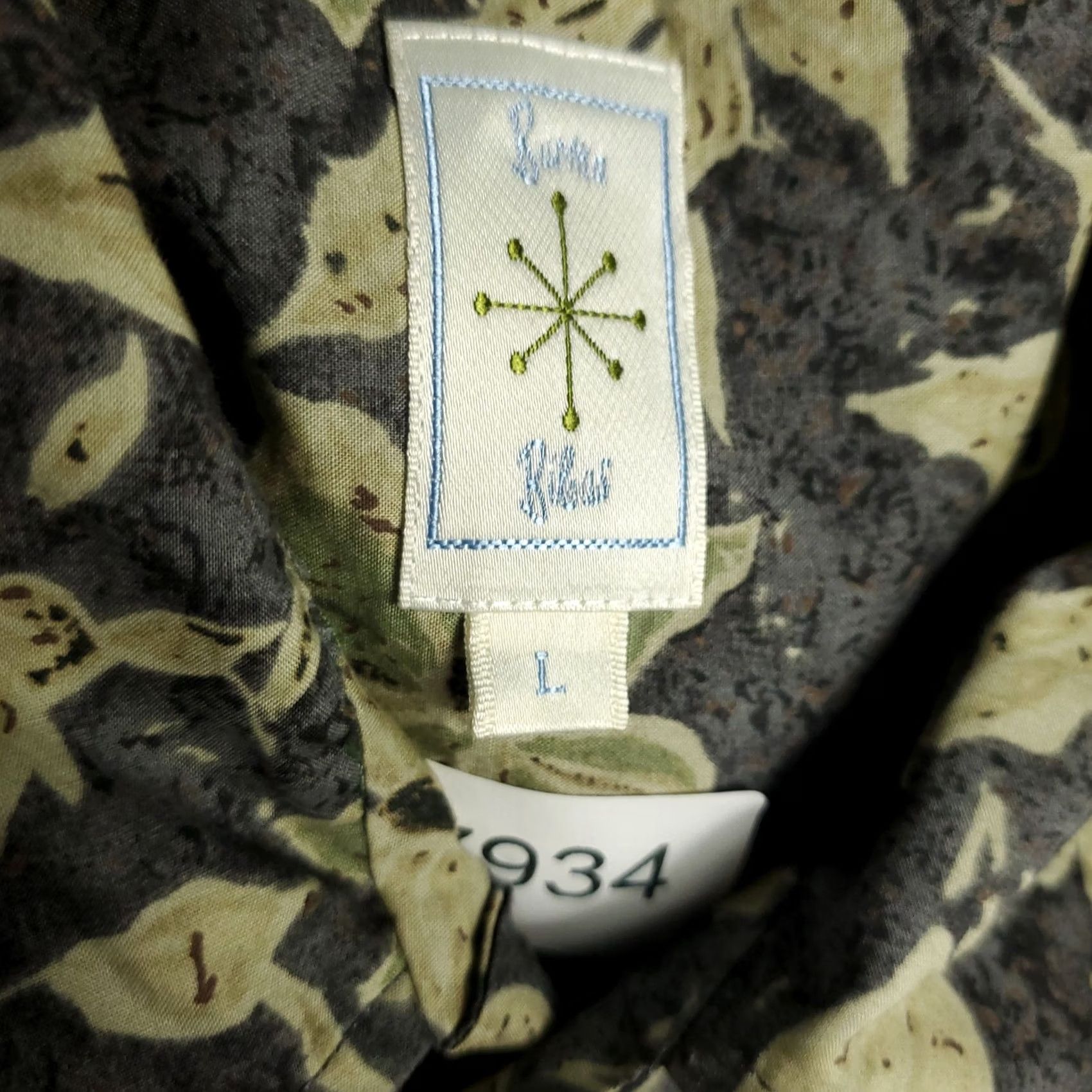 Vintage Burma Bibas Shirt Mens Size Large Gray Floral Hawaiian Button Up Size US L / EU 52-54 / 3 - 7 Thumbnail