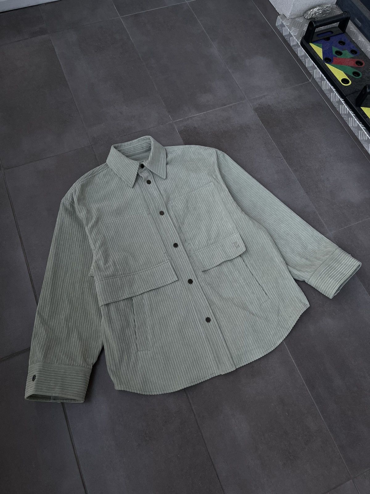 Solid Homme × Wooyoungmi !DS! SS22 Wooyoungmi Green Corduroy Jacket Size US XL / EU 56 / 4 - 8 Thumbnail