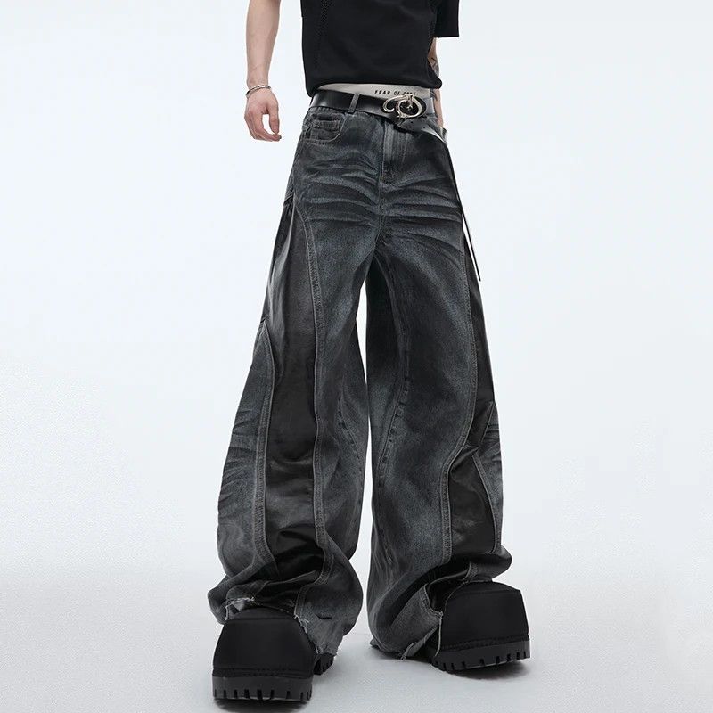 Jean × Vintage Denim Pants PU Leather Size US 32 / EU 48 - 1 Thumbnail