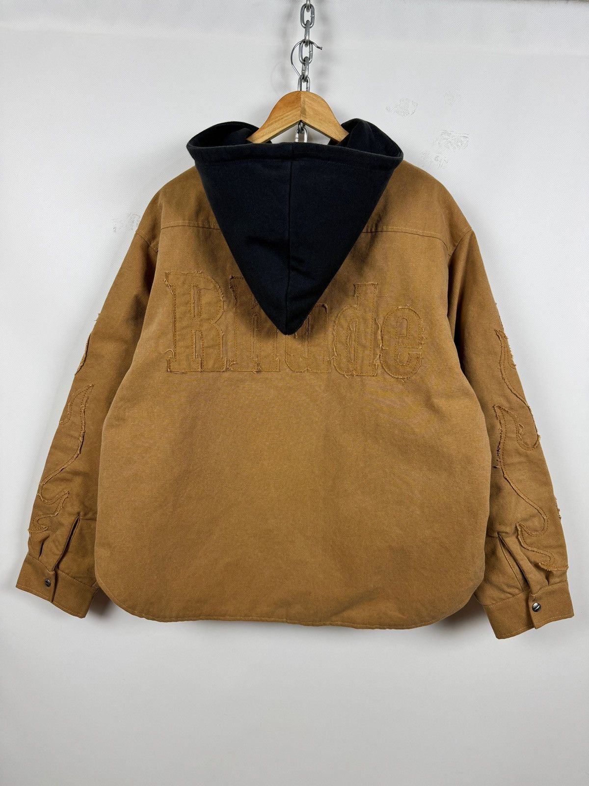 Rhude Rhude Flame Hooded Work Jacket Size US XL / EU 56 / 4 - 2 Thumbnail