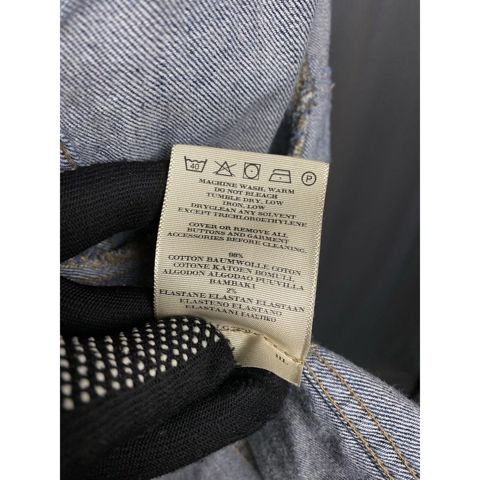 Burberry Burberry Nova Check Women's Blue Denim Biker Jeans Jacket Si Size L / US 10 / IT 46 - 14 Thumbnail