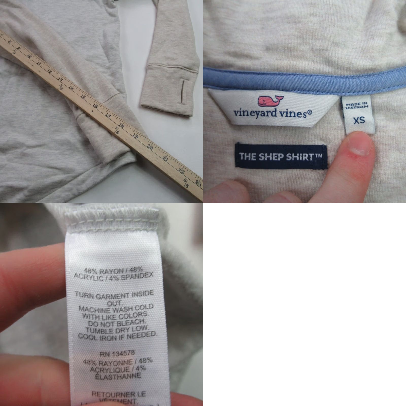Vineyard Vines Vineyard Vines Sweater Womens XS White Long Sleeve High Neck Zip Casual Size XS / US 0-2 / IT 36-38 - 8 Thumbnail