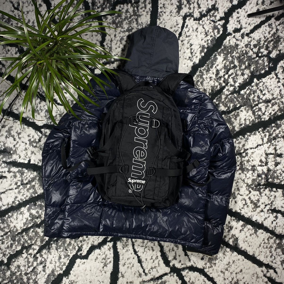 Black supreme backpack ss18 on sale