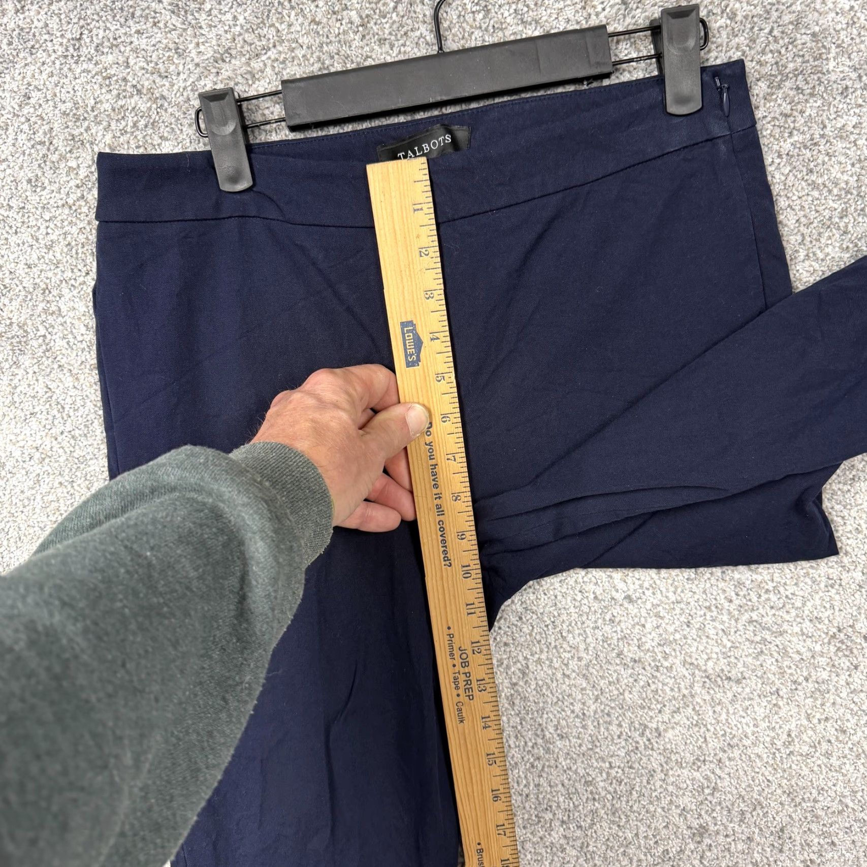 Talbots Talbots Chatham Crop Pants 4P Petite Blue Scallop Hem Straight Stretch Preppy Size 27" / US 4 / IT 40 - 5 Thumbnail