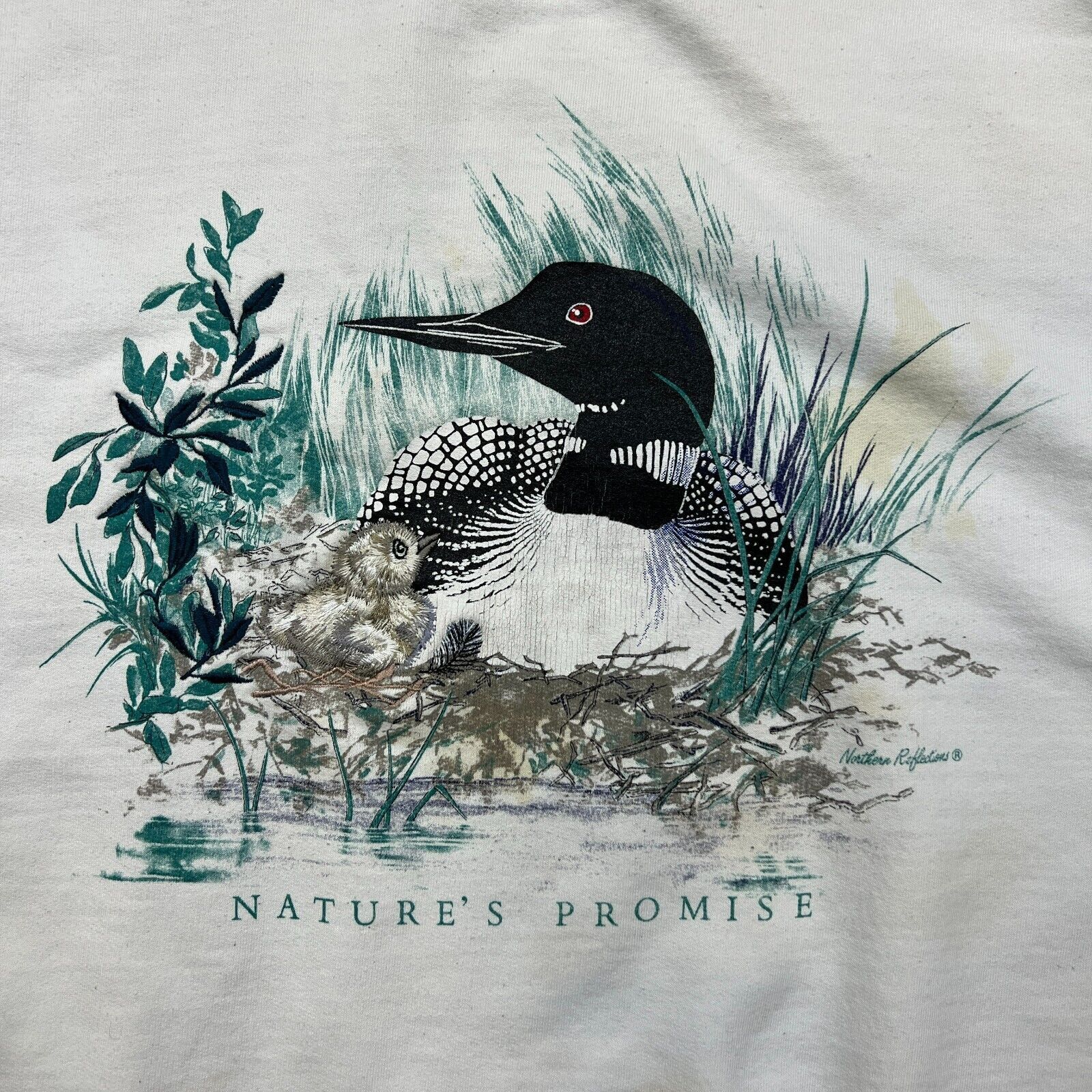 Vintage VTG 90s Northern Reflections Sweatshirt Large Goose Animal Size US L / EU 52-54 / 3 - 2 Thumbnail
