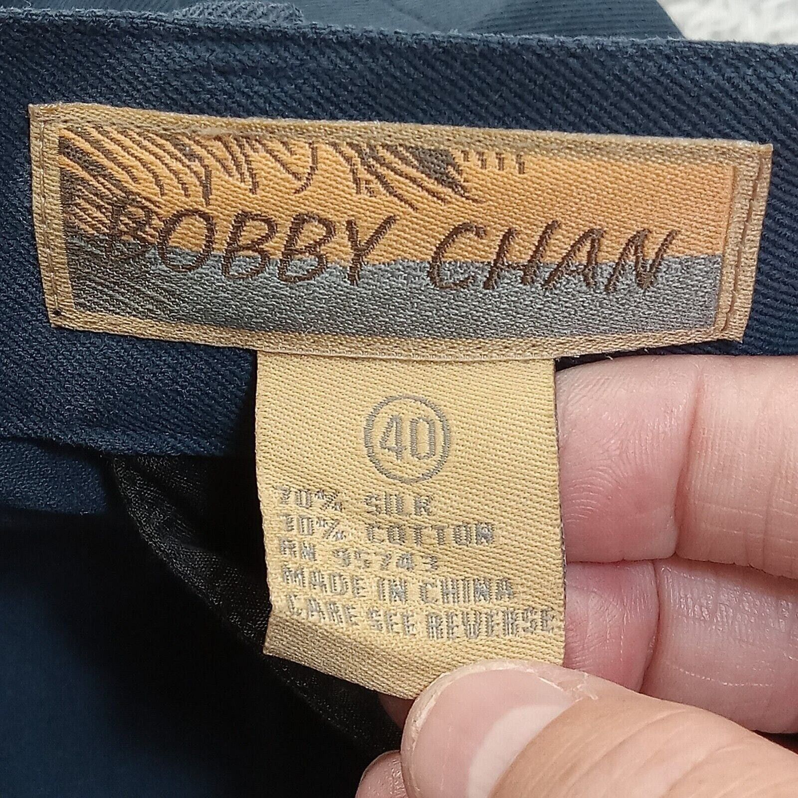 & Other Stories Bobby Chan Shorts 40 Men's Bermuda Sportswear Navy Blue Silk Size US 40 / EU 56 - 5 Thumbnail