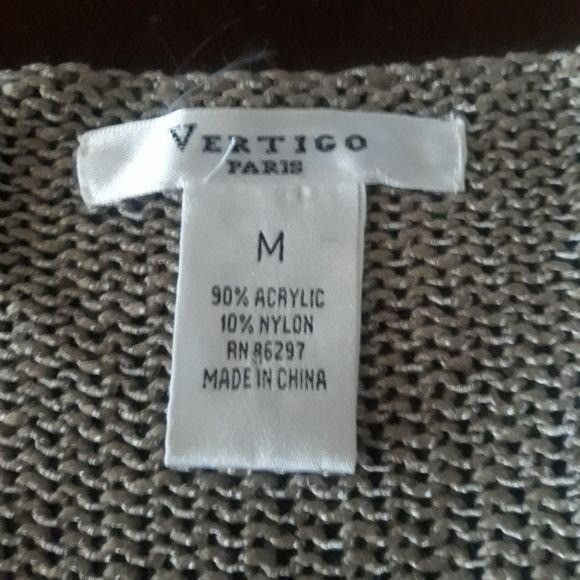 Vintage Vtg 90's Vertigo Paris Tunic Sweater Sz M Gold Sequin Beaded Size M / US 6-8 / IT 42-44 - 2 Thumbnail