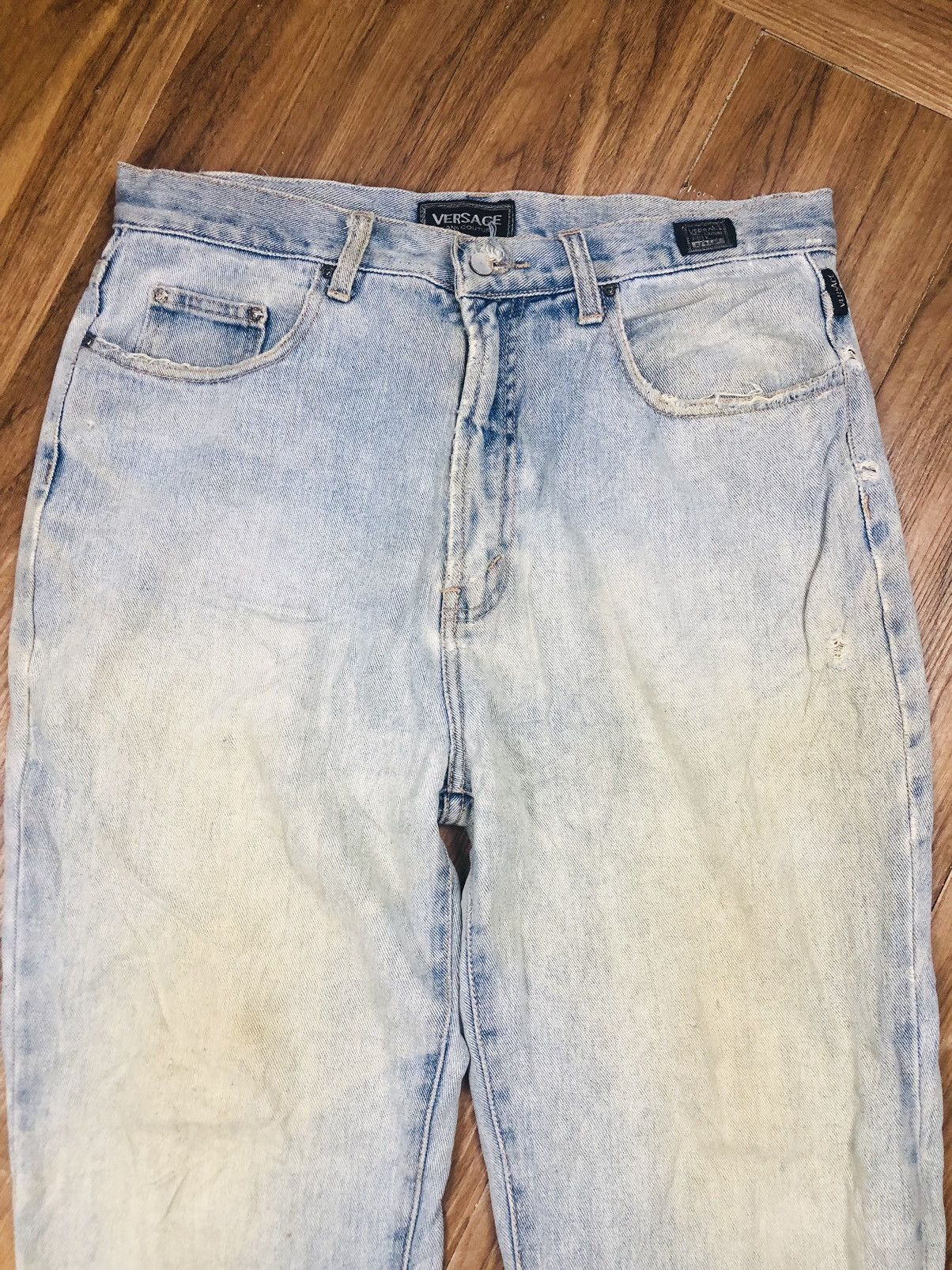 Versace 90s Versace Jeans Couture Straight Leg Denim Light Wash (38) Size US 34 / EU 50 - 3 Thumbnail