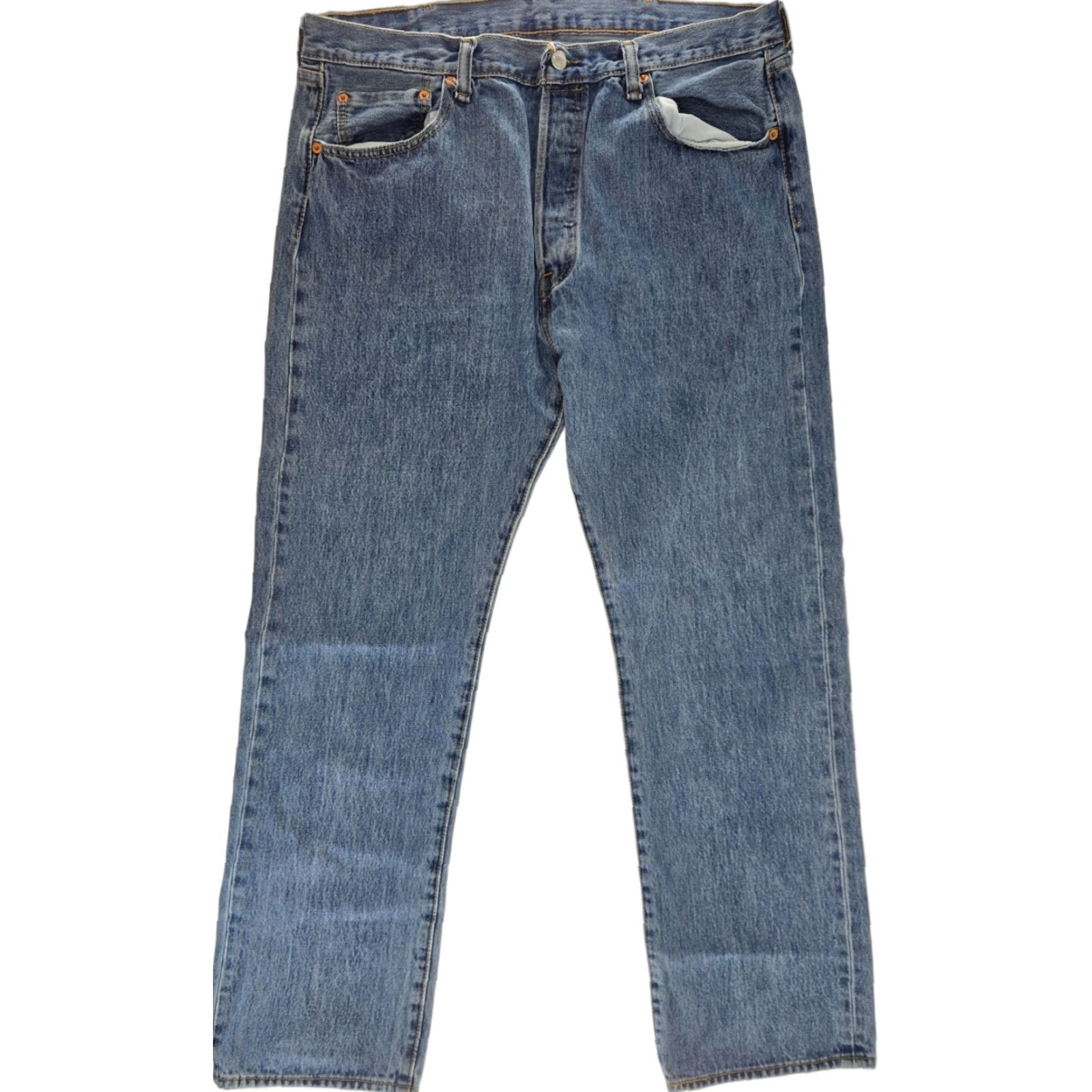Levi's Levi's 501 Original Fit Straight Leg Jeans - 100% Cotton - Size 38x32 - Blue - Men - Denim - Five Pocket - Regular Fit Size US 38 / EU 54 - 1 Thumbnail