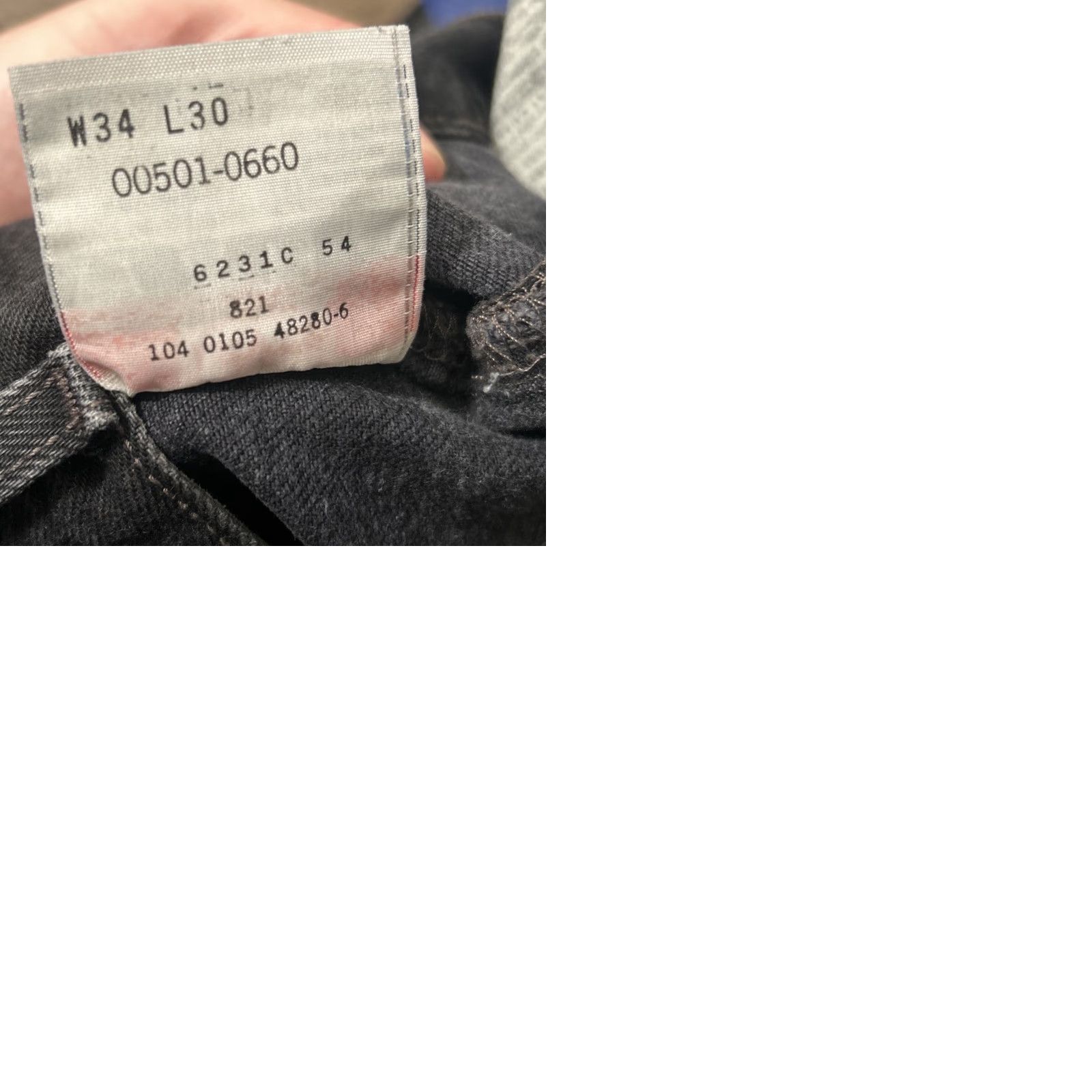 Levi's VINTAGE Levi's 501 Jeans Mens 34x30 Black Denim Button Fly 00501-0660 Regular 5-Pocket Logo Size US 34 / EU 50 - 9 Thumbnail