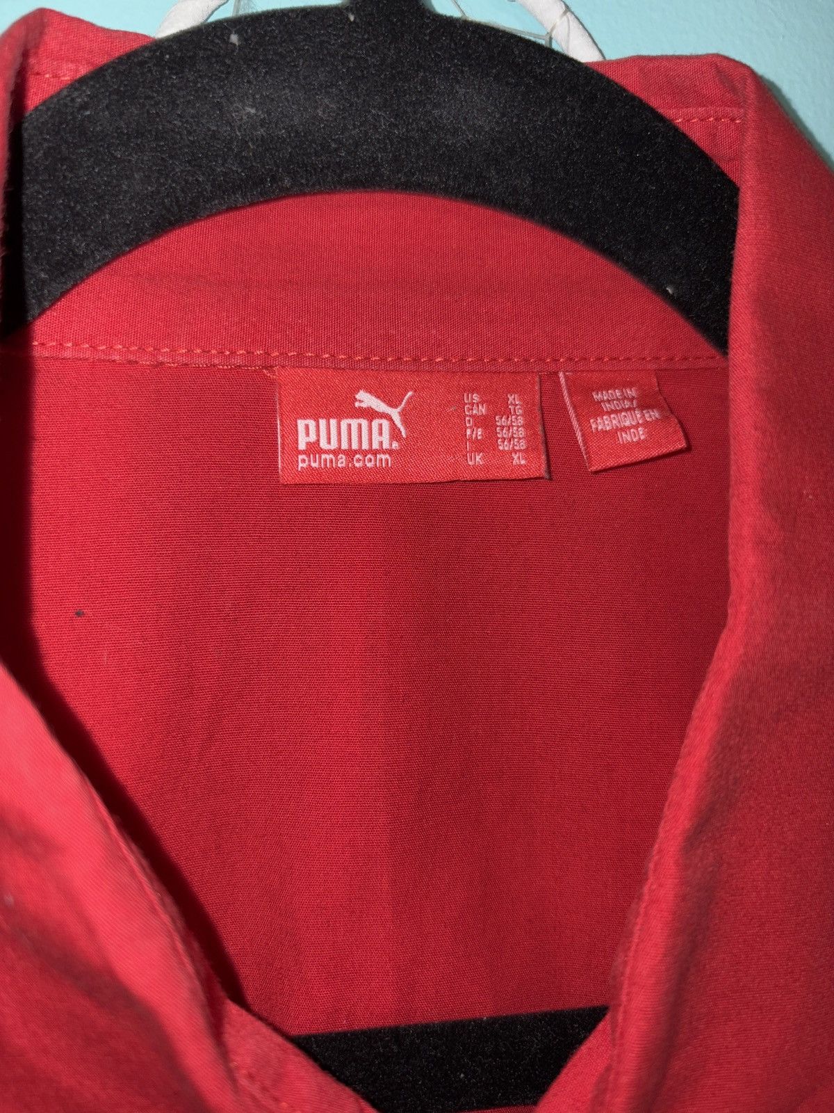 Puma × Vintage 📍 RED VINTAGE PUMA RACING BUTTON UP 📍 Size US XL / EU 56 / 4 - 5 Thumbnail