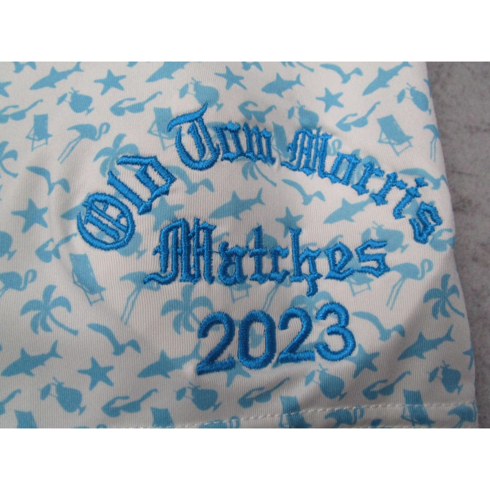 Footjoy FootJoy Polo Shirt Mens XL White Blue Beach Print Golf Old Tom Morris 2023 Size US XL / EU 56 / 4 - 4 Thumbnail
