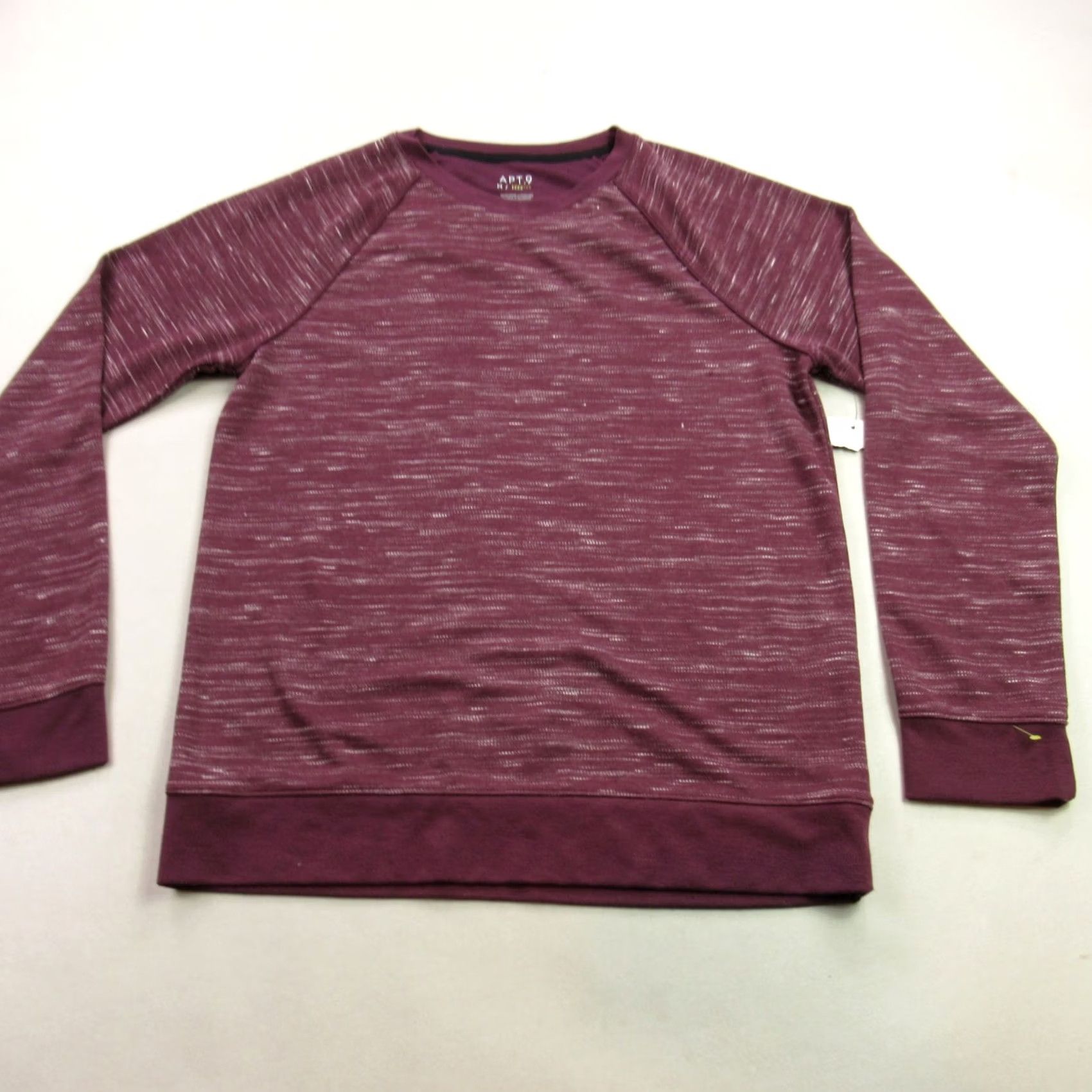Apt. 9 APT. 9 Shirt Womens Medium Long Sleeve Crew Neck Maroon Outdoors Casual Size M / US 6-8 / IT 42-44 - 2 Thumbnail