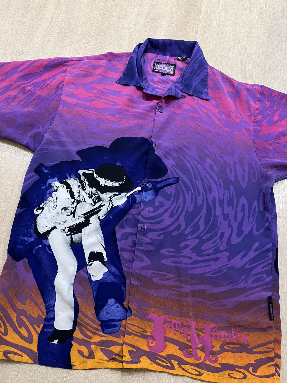 Vintage Vintage Jimi Hendrix All Over Print Shirt Size US XL / EU 56 / 4 - 2 Thumbnail