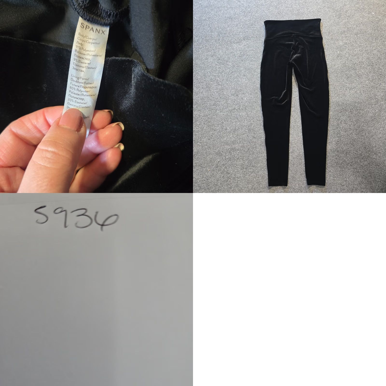 Spanx Spanx Pants Women XL Black Skinny Velour Stretch Leggings Casual Holiday Size 40" / US 18 - 8 Thumbnail