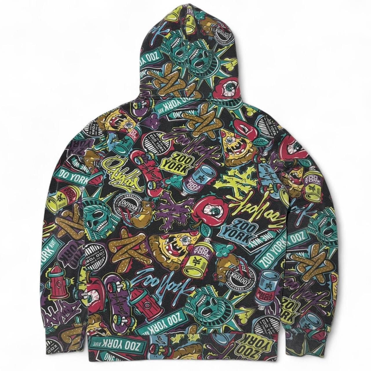Zoo York Vintage Y2K Zoo York Full Print Graffiti Hoodie | Grailed