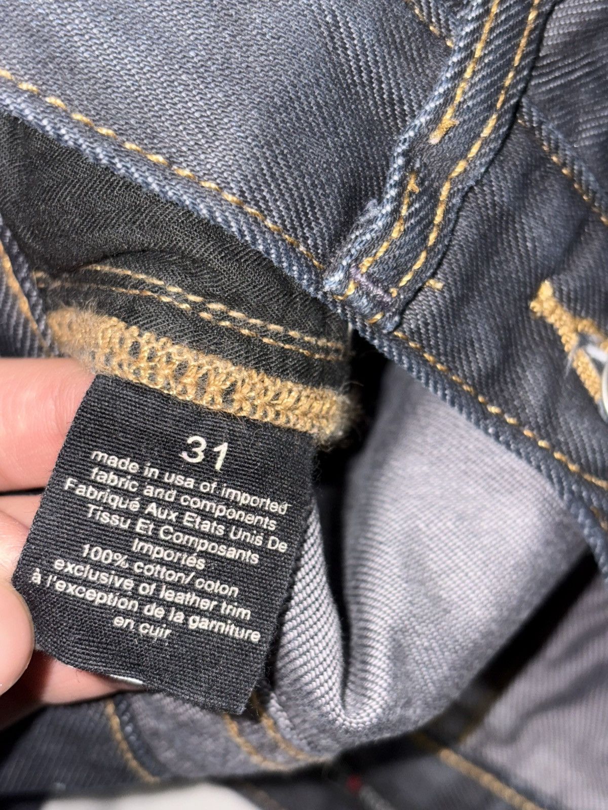 John Varvatos 32 John Varvatos Oil Waxed Navy denim jeans USA straight vtg Size US 32 / EU 48 - 9 Thumbnail
