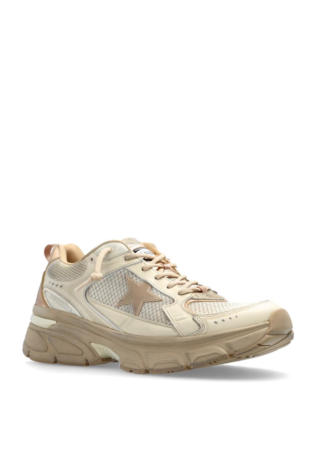 GOLDEN GOOSE Lightstar Women's Beige/Gray Mesh Sneakers New