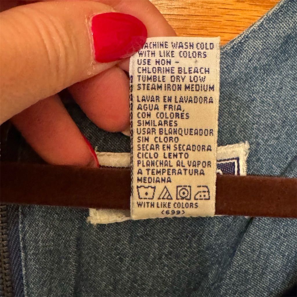 Other Erika & Co Women's L Blue Denim Floral Embroidered Knee Len Size L / US 10 / IT 46 - 6 Thumbnail