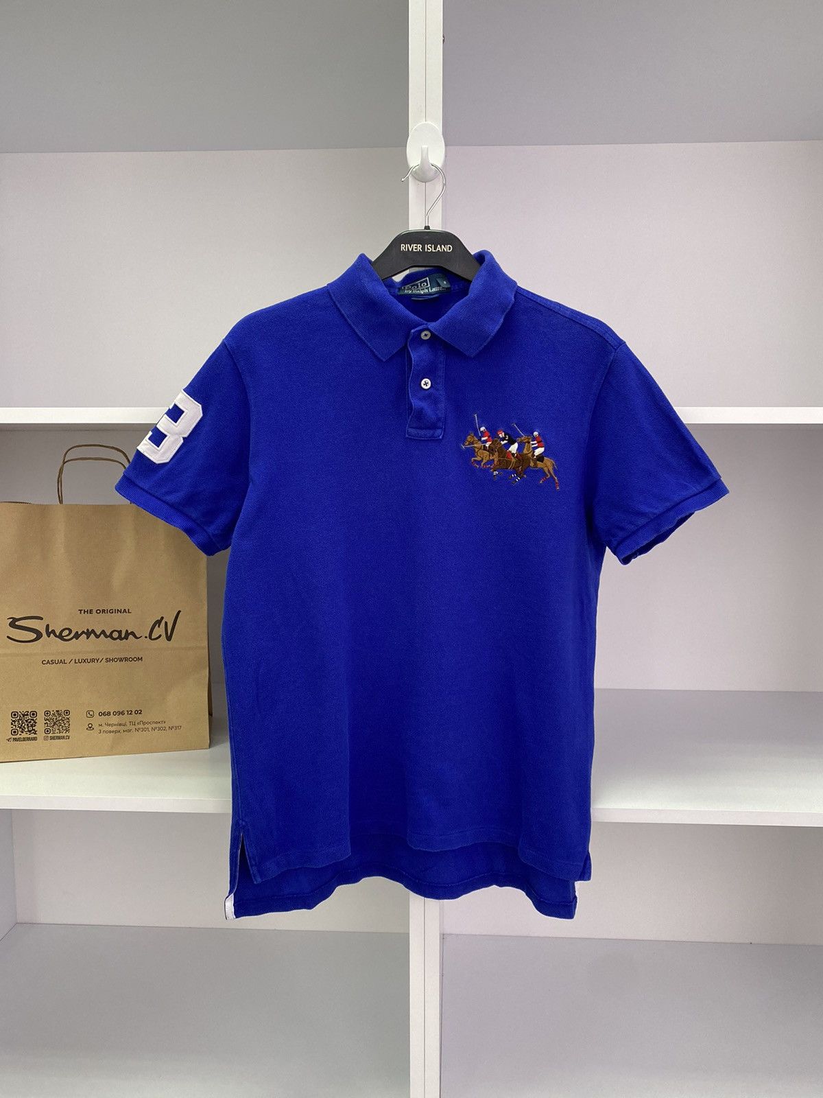 Polo Ralph Lauren × Vintage Vintage Polo Ralph Lauren Blue Polo T-Shirt Size US M / EU 48-50 / 2 - 1 Thumbnail