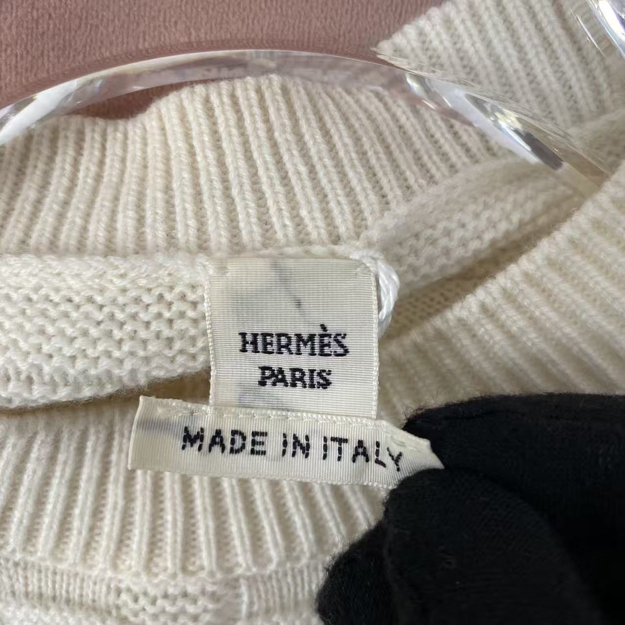 Hermes Hermes White All Over Print Long Sleeve Sweater K26WX Size XXS / US 00 / IT 34 - 5 Thumbnail