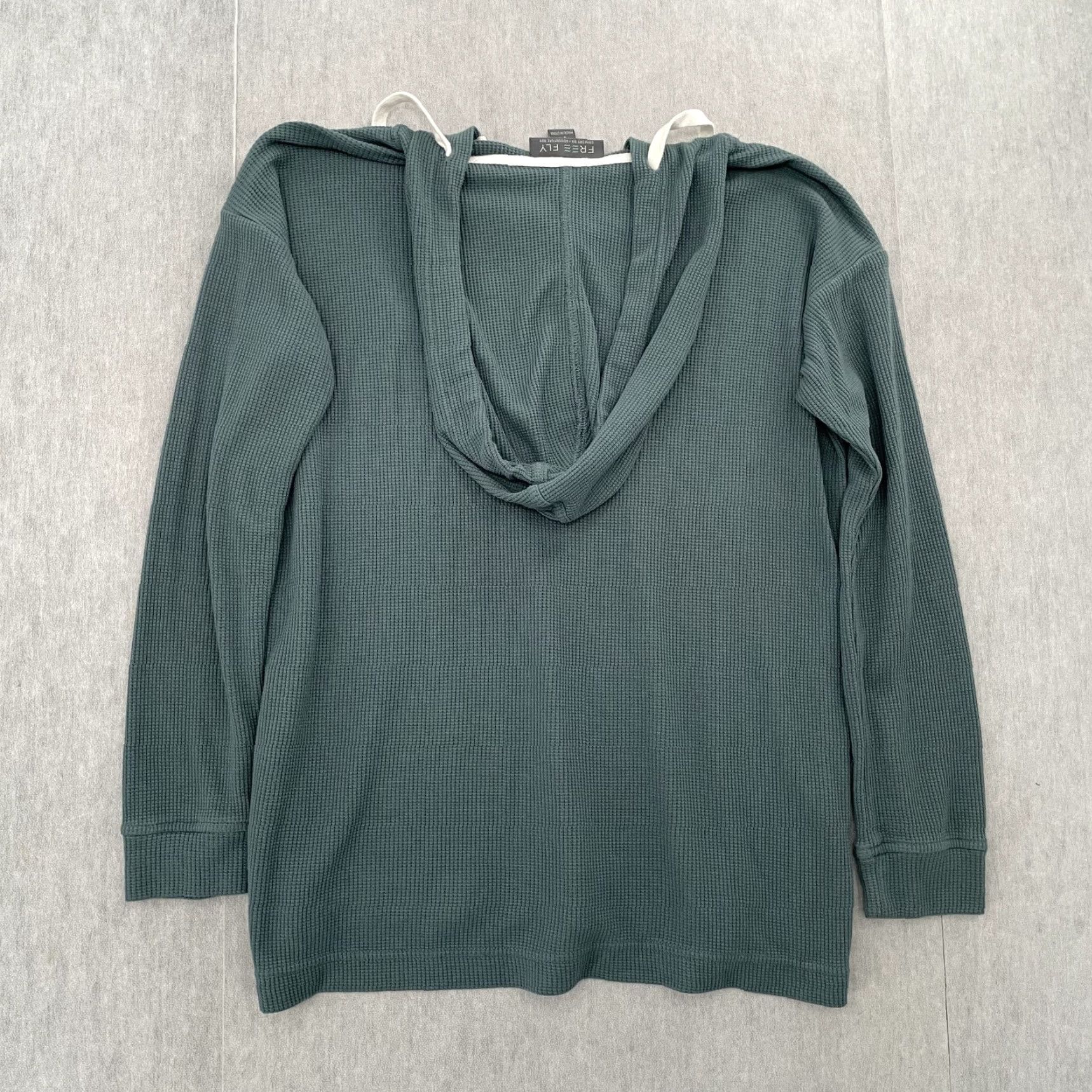Vintage Free Fly Hoodie Mens Pullover Sweatshirt Green Medium Size US M / EU 48-50 / 2 - 2 Thumbnail