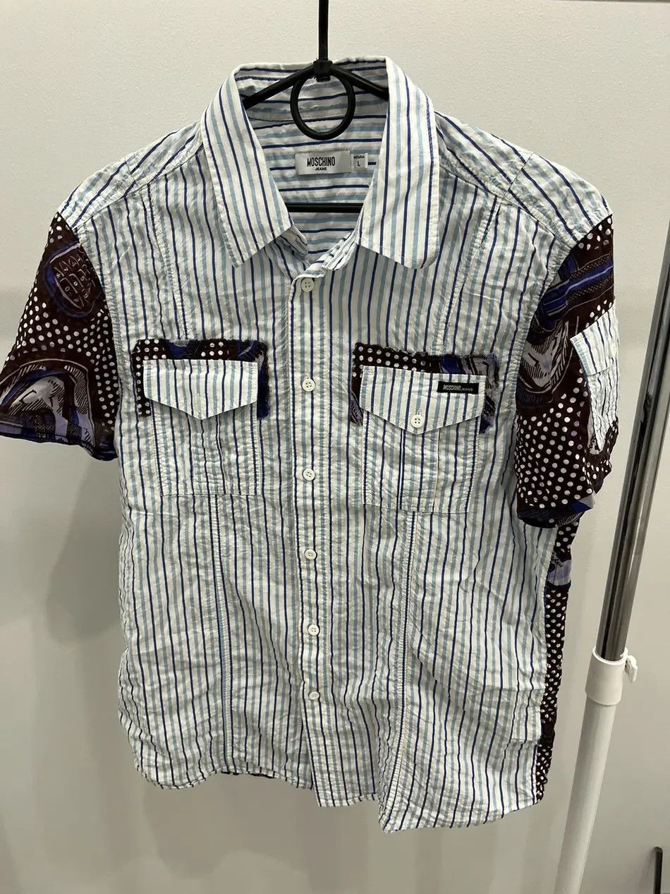 Moschino Moschino Y2K Style Print Polo Shirt Size US L / EU 52-54 / 3 - 2 Thumbnail