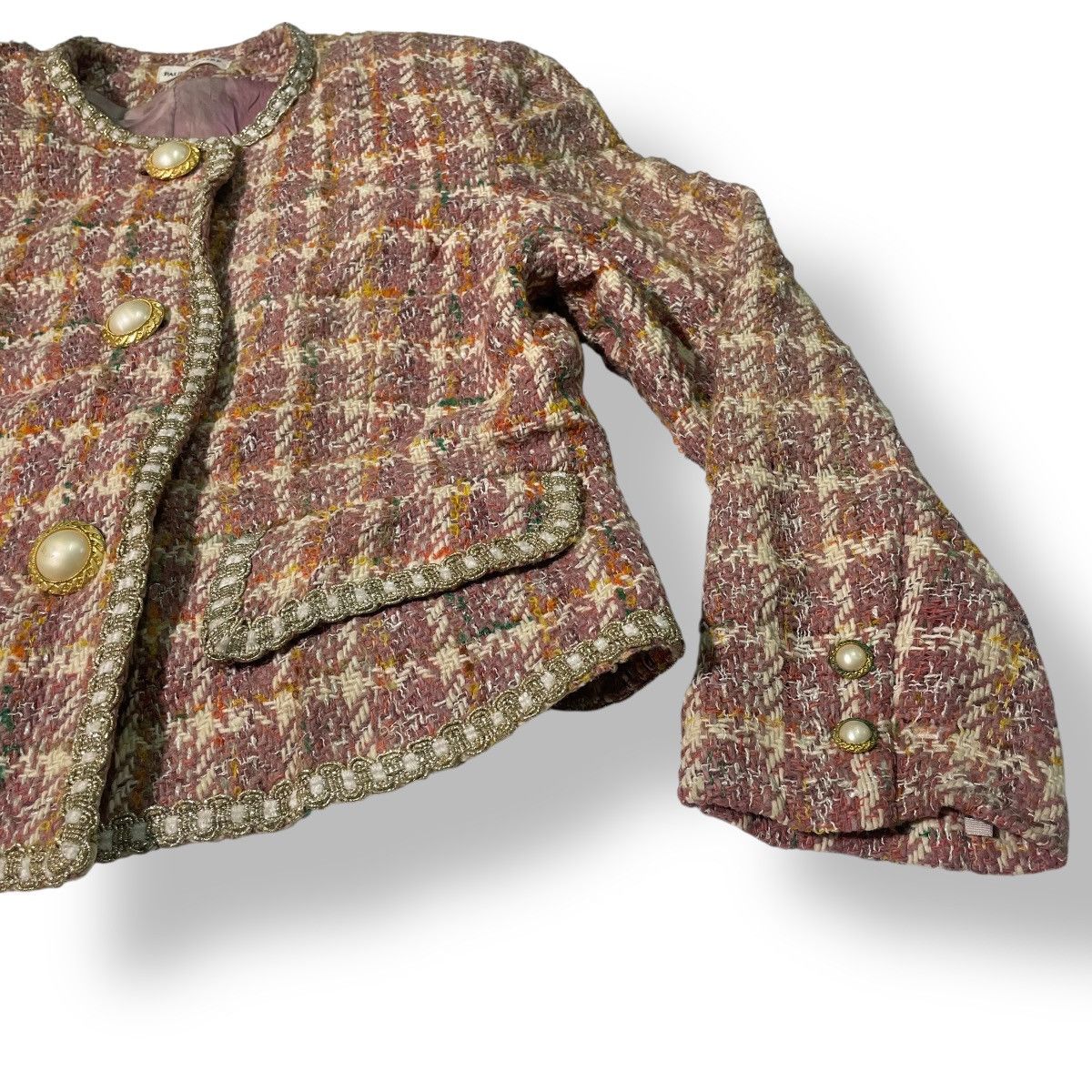 Christophe Lemaire Paul Lemaire Cropped Knitted Tweed Jacket Women Size XS / US 0-2 / IT 36-38 - 6 Thumbnail