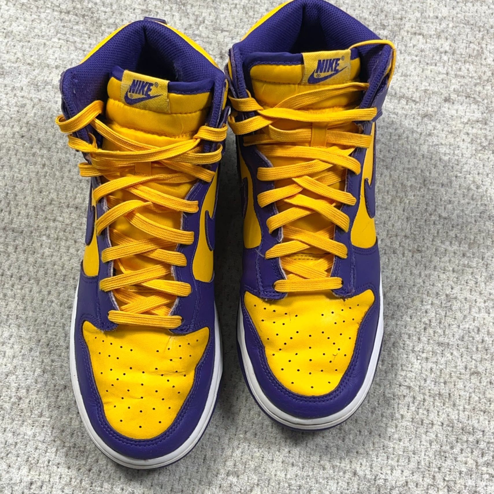 Nike Nike Dunk Hi Men’s Size 10 Retro Lakers Court Purple Gold DD1399-500 Basketball High Top Sneaker Size US 9 / EU 42 - 6 Thumbnail