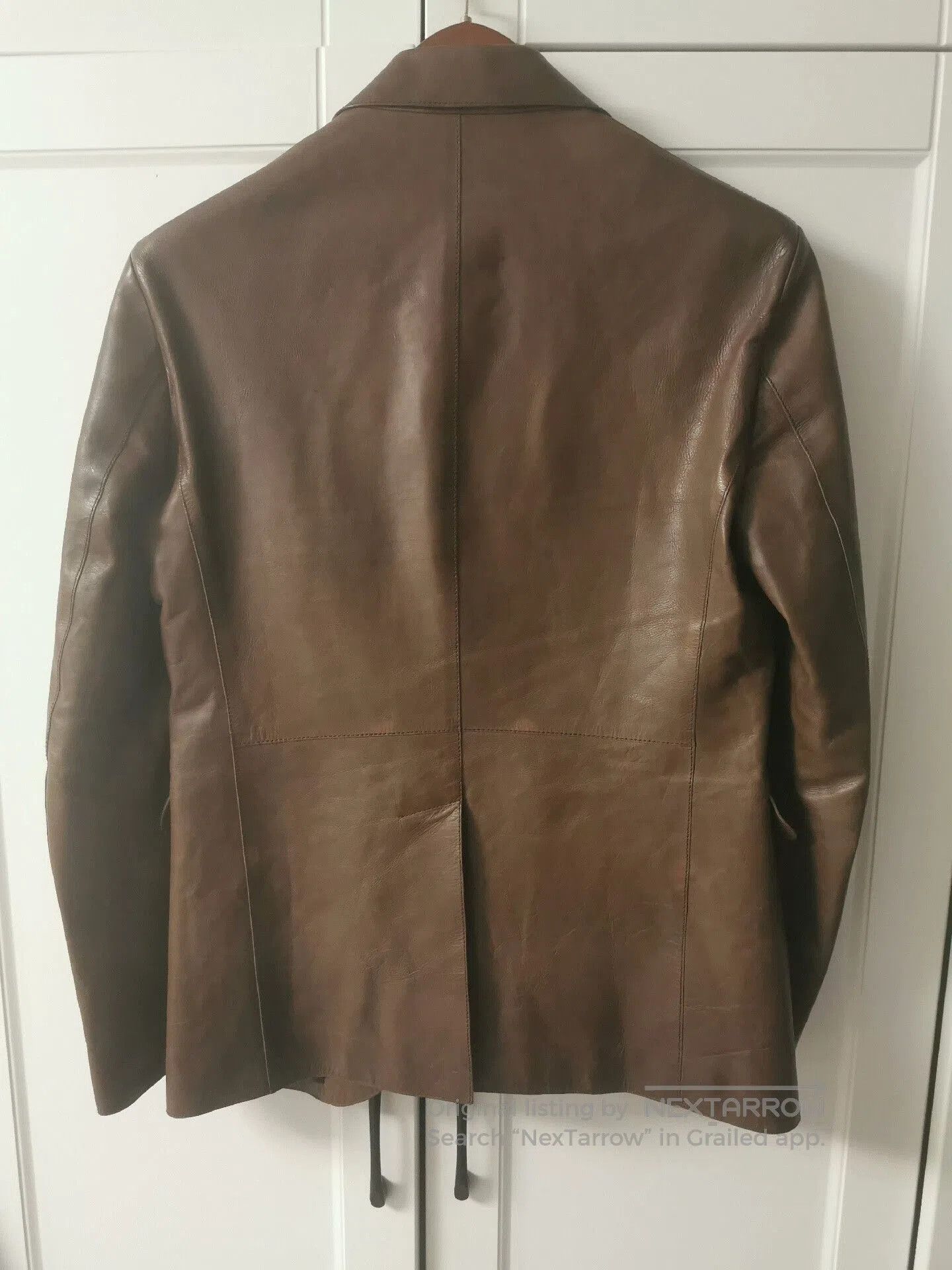 Dsquared2 Classic Dsquared2 Brown Leather Blazer. Size US M / EU 48-50 / 2 - 2 Thumbnail