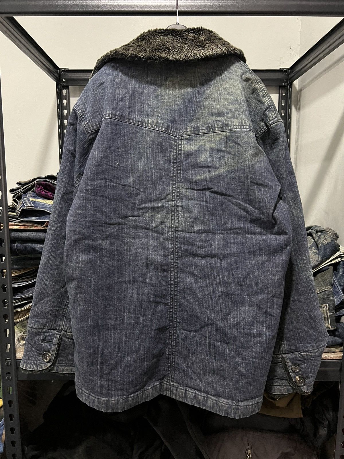 Kansai Yamamoto vintage kansai yamamoto fur denim jacket/coat/parkas style Size US L / EU 52-54 / 3 - 2 Thumbnail